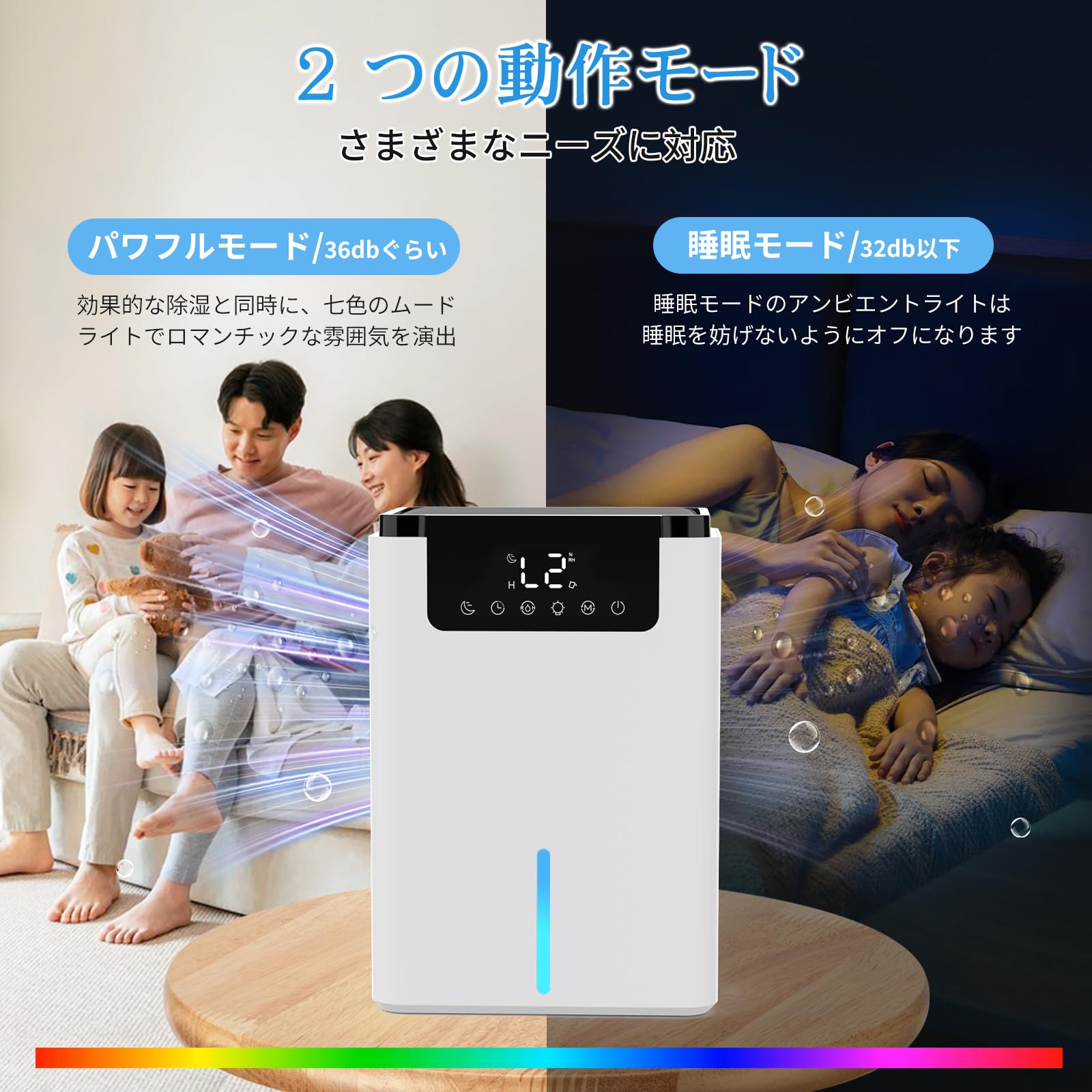 Amazon | [2026新型]除湿機 小型 除湿器2200ml大容量 18畳まで対応