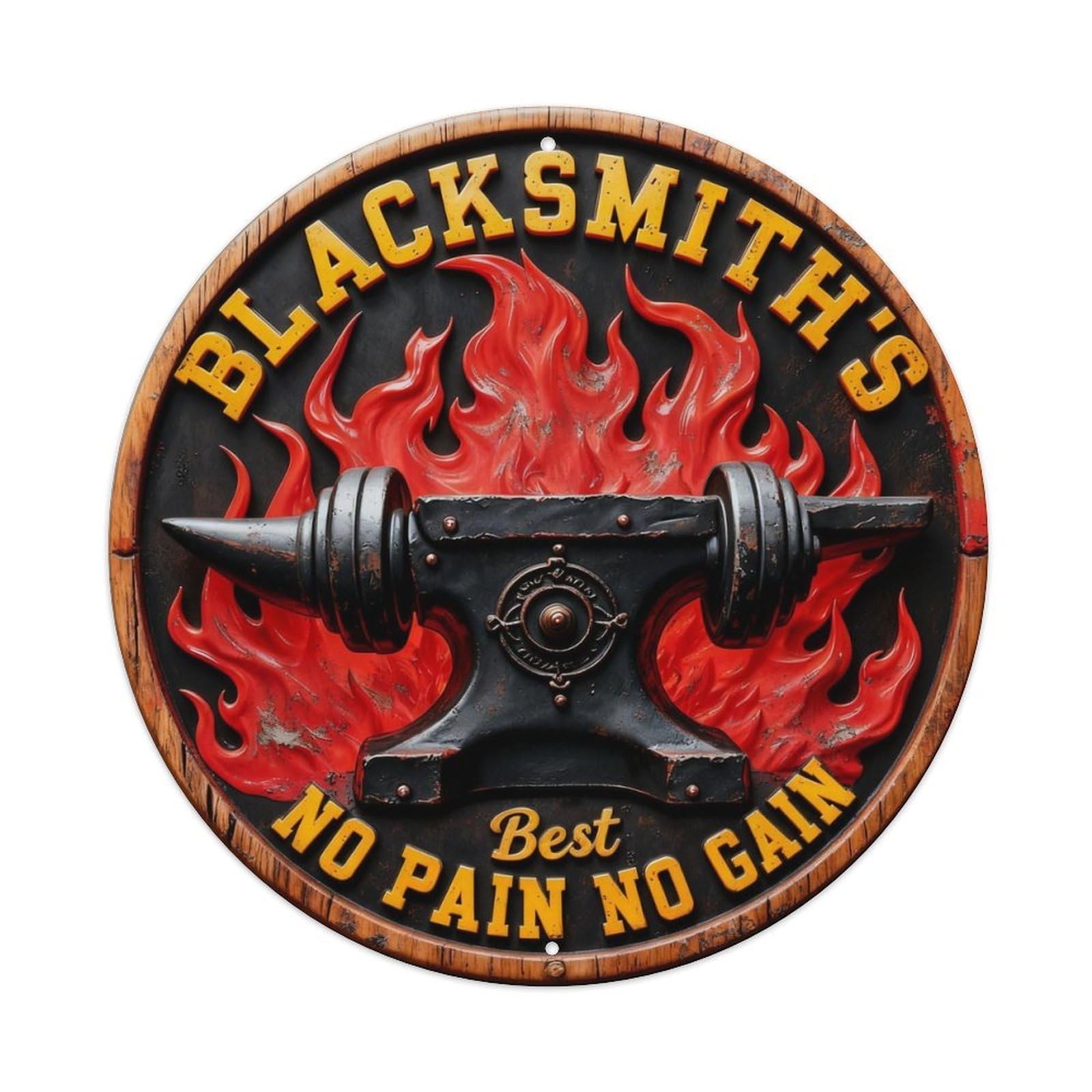 No Pain No Gain Metal Tin Sign Plaque