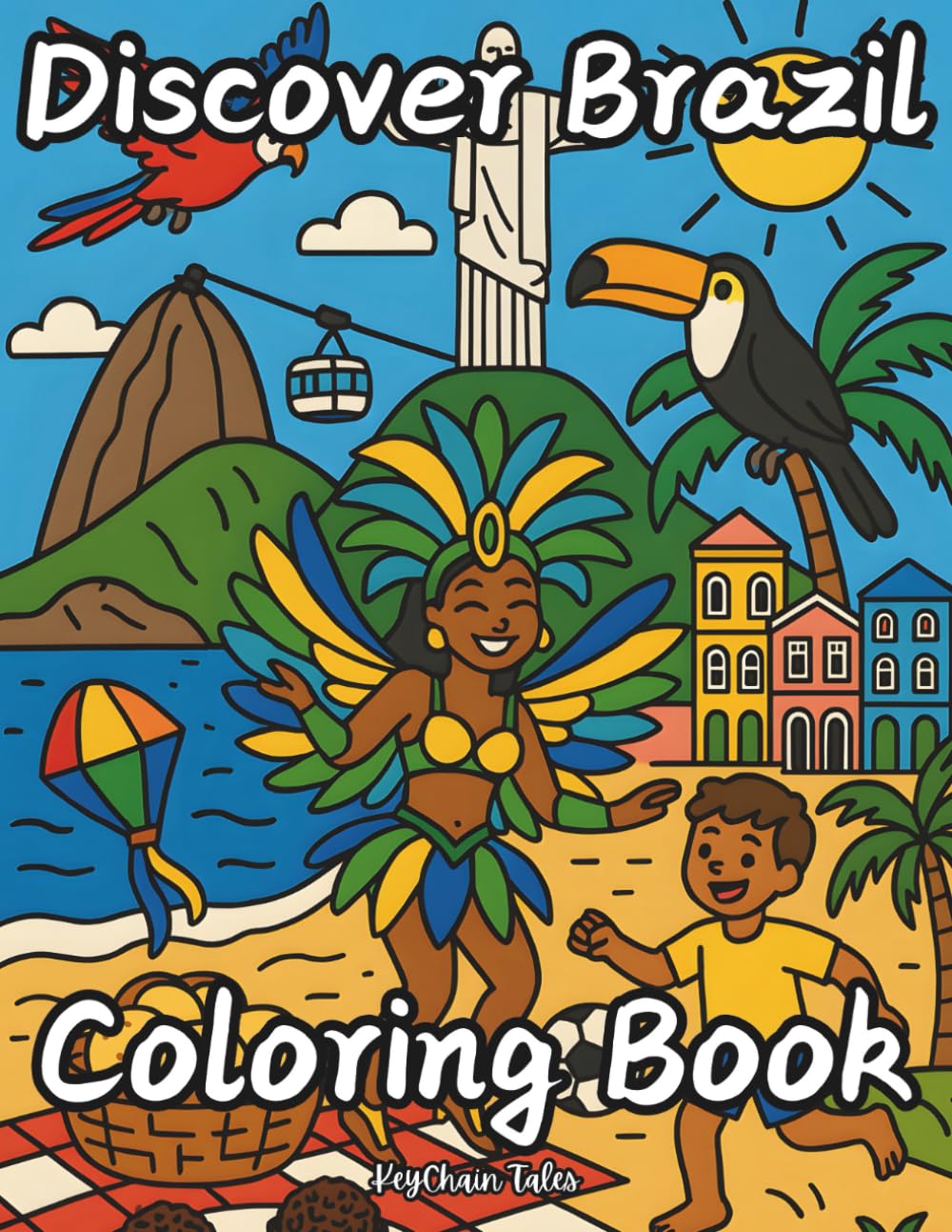 Discover Brazil Coloring Book: A Vibrant Journey Through Brazil’s Culture, Landmarks, and Nature!