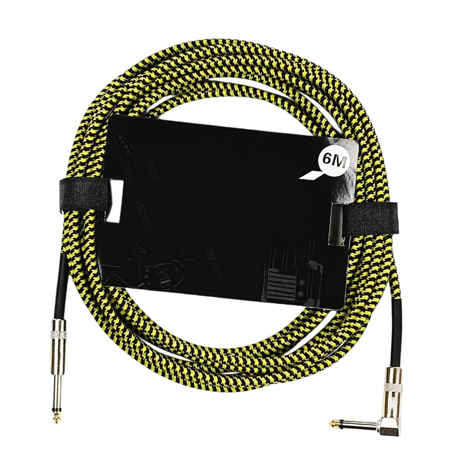 Początkujący Kabel Do Gitary Kabel Do Gitary 6 M Linia Przeciwszumowa Pedał Łączący W Oplocie 6,35 Mm Łatwy W Użyciu(Yellow)