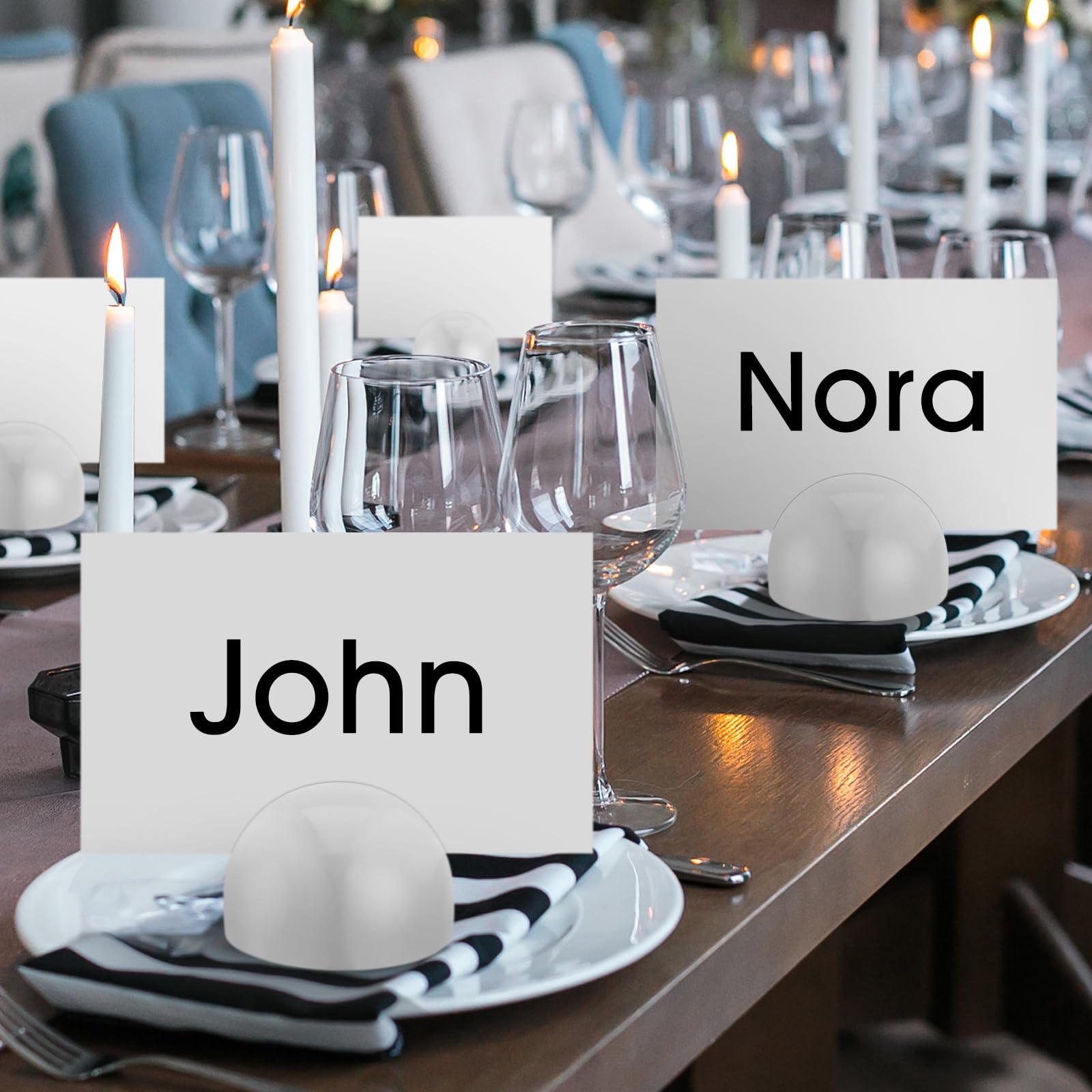 Geyoga Tischnummernhalter, runde Tischkartenhalter, Hochzeitstischnummernständer, moderne Tischkartenständer, Clips für Beerdigung, Hochzeit, Empfang, Jahrestag, Geburtstag, Party, Bankett, 50 Stück