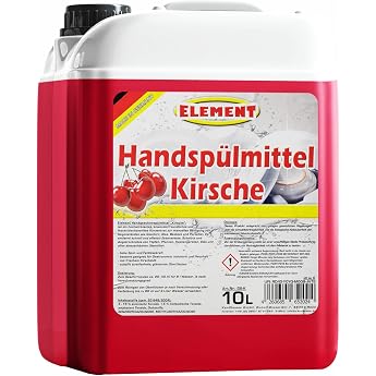 Dishwasher Detergent Washing Up Liquid Hand Washing-Up Liquid Cherry 10 Liter Canister with High Grease Dissolving Power Dish Cleaner
