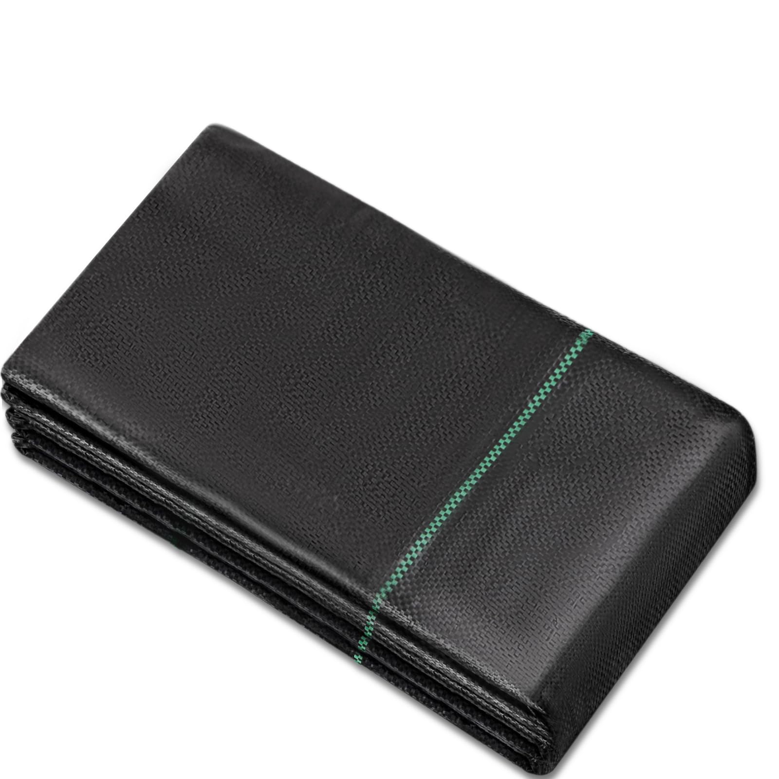 2m x 10m Heavy Duty Weed Control Membrane Garden Weed Barrier Fabric for Landscaping Driveway Gravel Artificial Grass Lawn Underlay Gadern Patios Garden Flower beds, Black Woven Ground Cover