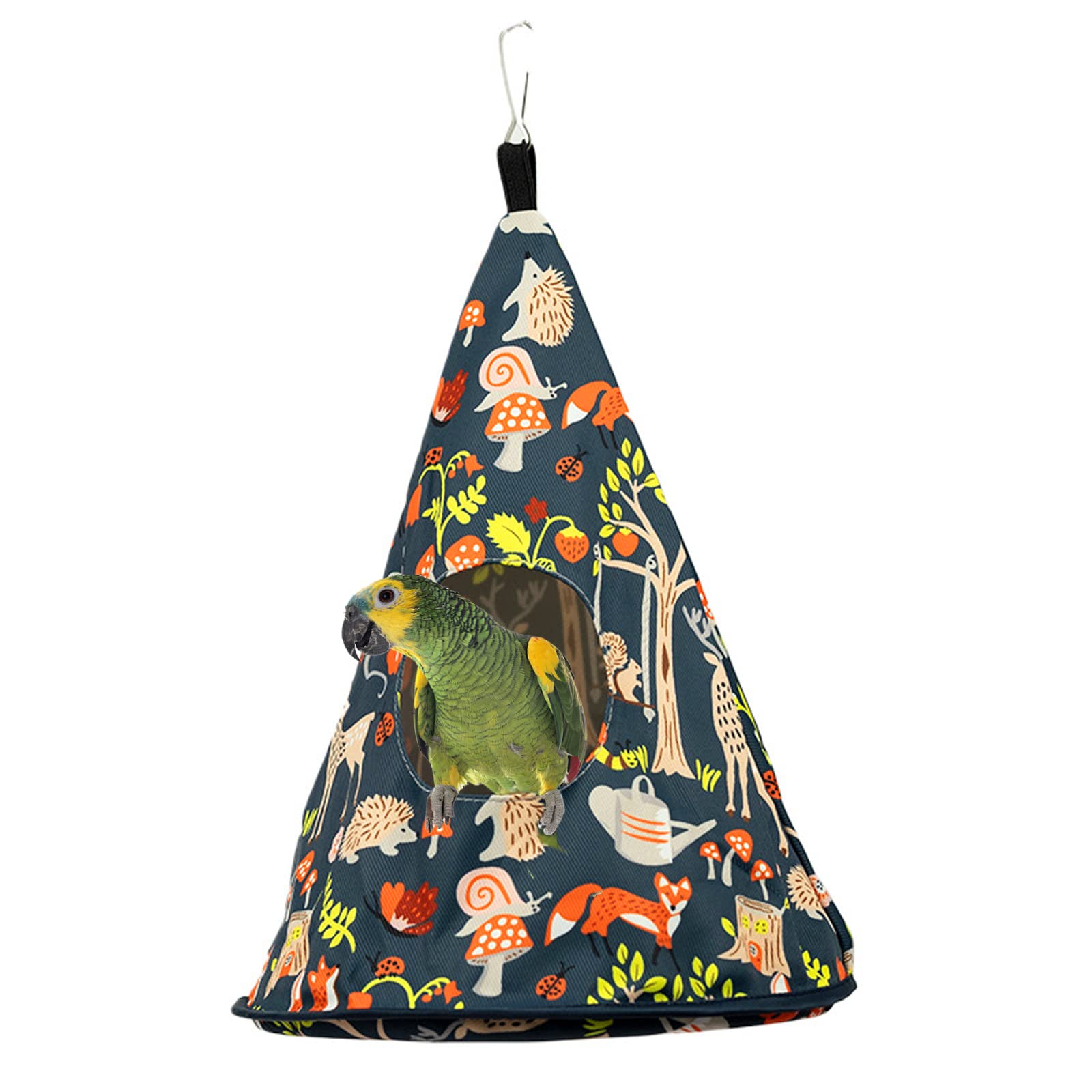 Cama de nido de pájaros para todas las estaciones, hamaca colgante para pájaros, cama para dormir, loro, cama escondite, tela de poliéster, lavable para periquitos, cacatúas, periquitos, periquitos,