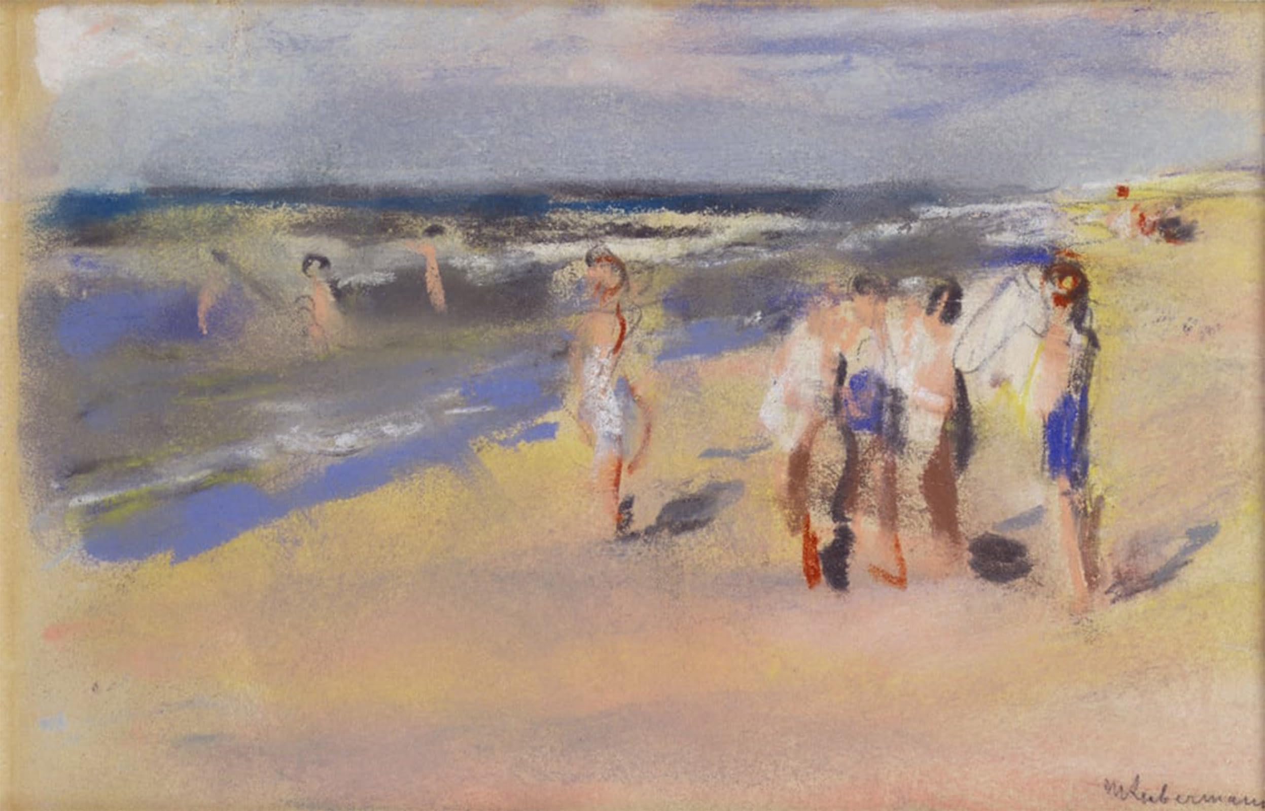 RZHRHJES Vintage Picture Wall Picture Painting Print Poster Beach by Max Liebermann Abstract Wall Art Painting for Home Decor 60x90cm