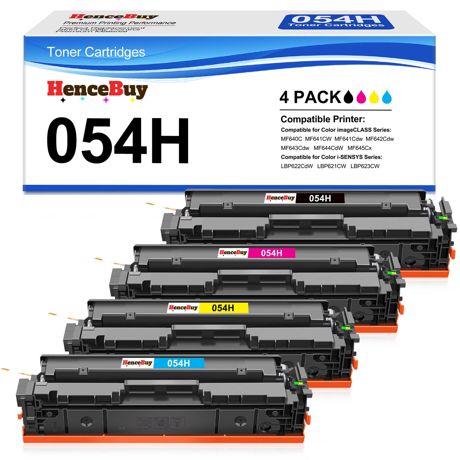 Conjunto de cartuchos de toner 054H compatível com Canon 054