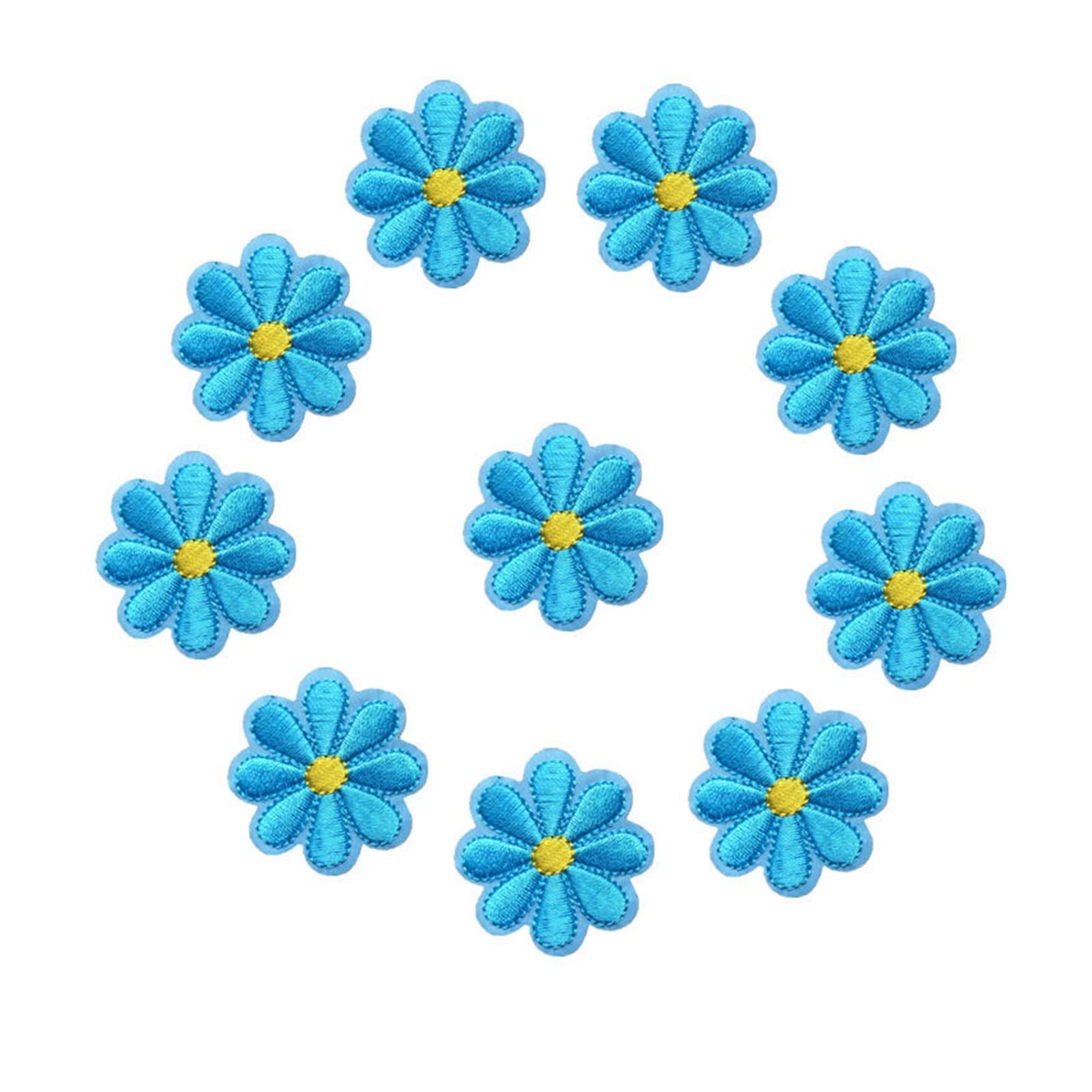 QUARKZMAN 20 stuks bloemenstickers, ijzer, 4 cm