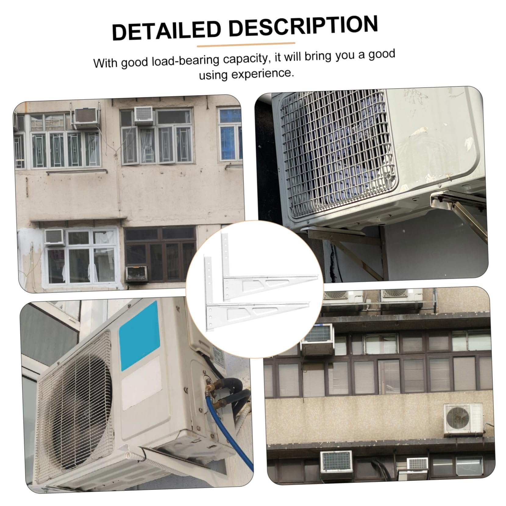 IMIKEYA 1par Soporte De Montaje para Aire Acondicionado De Estructura De Galvanizado Fácil Instalación Soporte para Condensadores De Aire Acondicionado