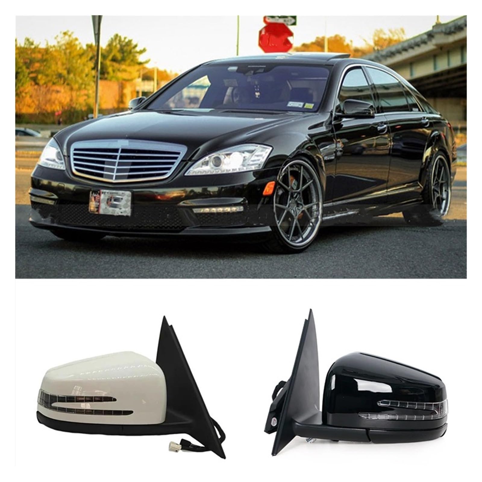 Amazon | 車用サイドドアパワーリアビューミラーアセンブリ 