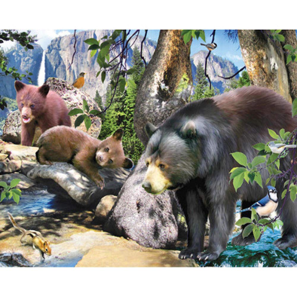 Mosaïque 5D diamant ours forêt kit broderie strass brillants