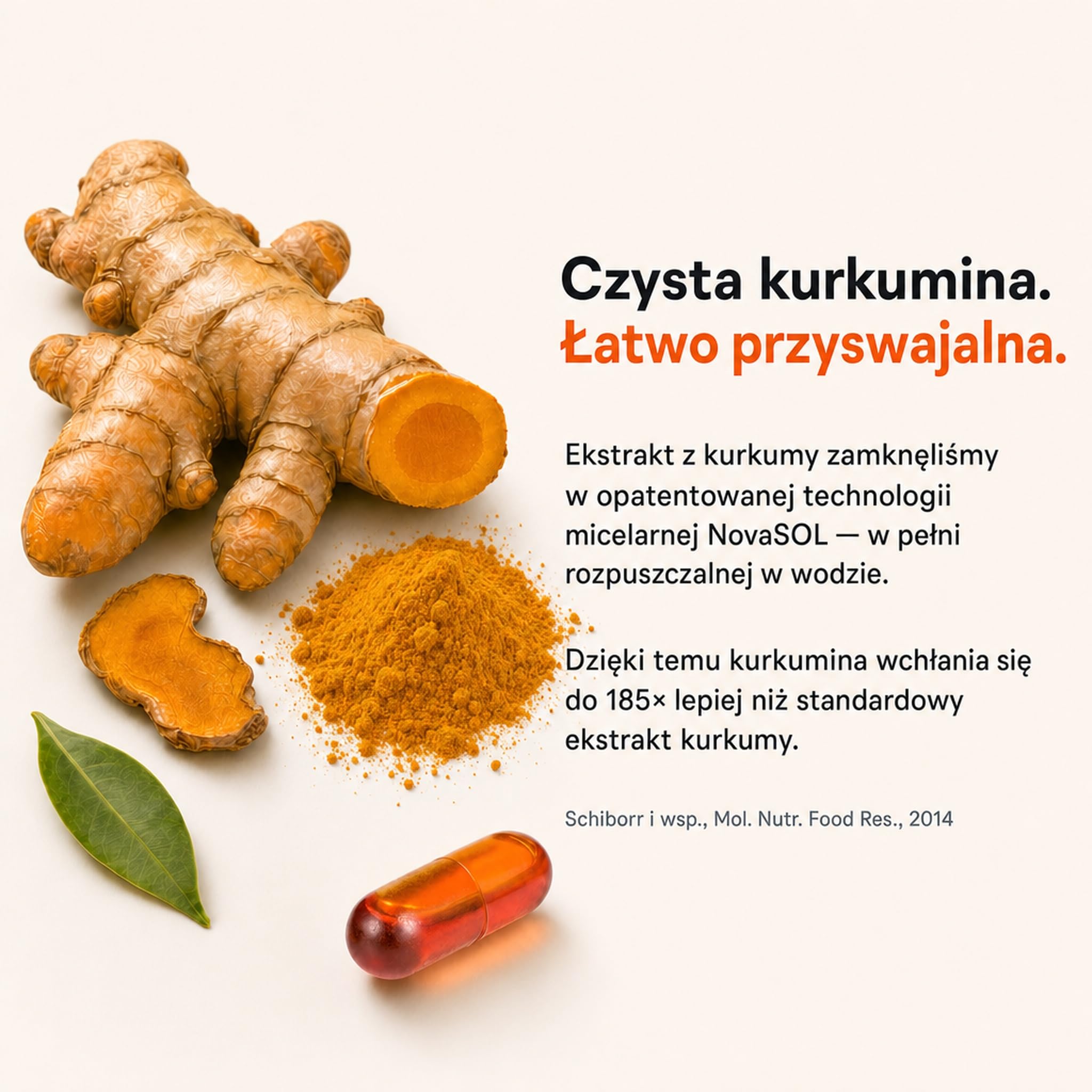 Kurkumina kapsułki wysokodawkowane – 185x wyższa biodostępność – kurkuma NovaSOL micelarny ekstrakt – 1 kapsułka dziennie bez piperyny – wegańskie kapsułki płynne – Licur Max (60 kapsułek, 2 miesiące)