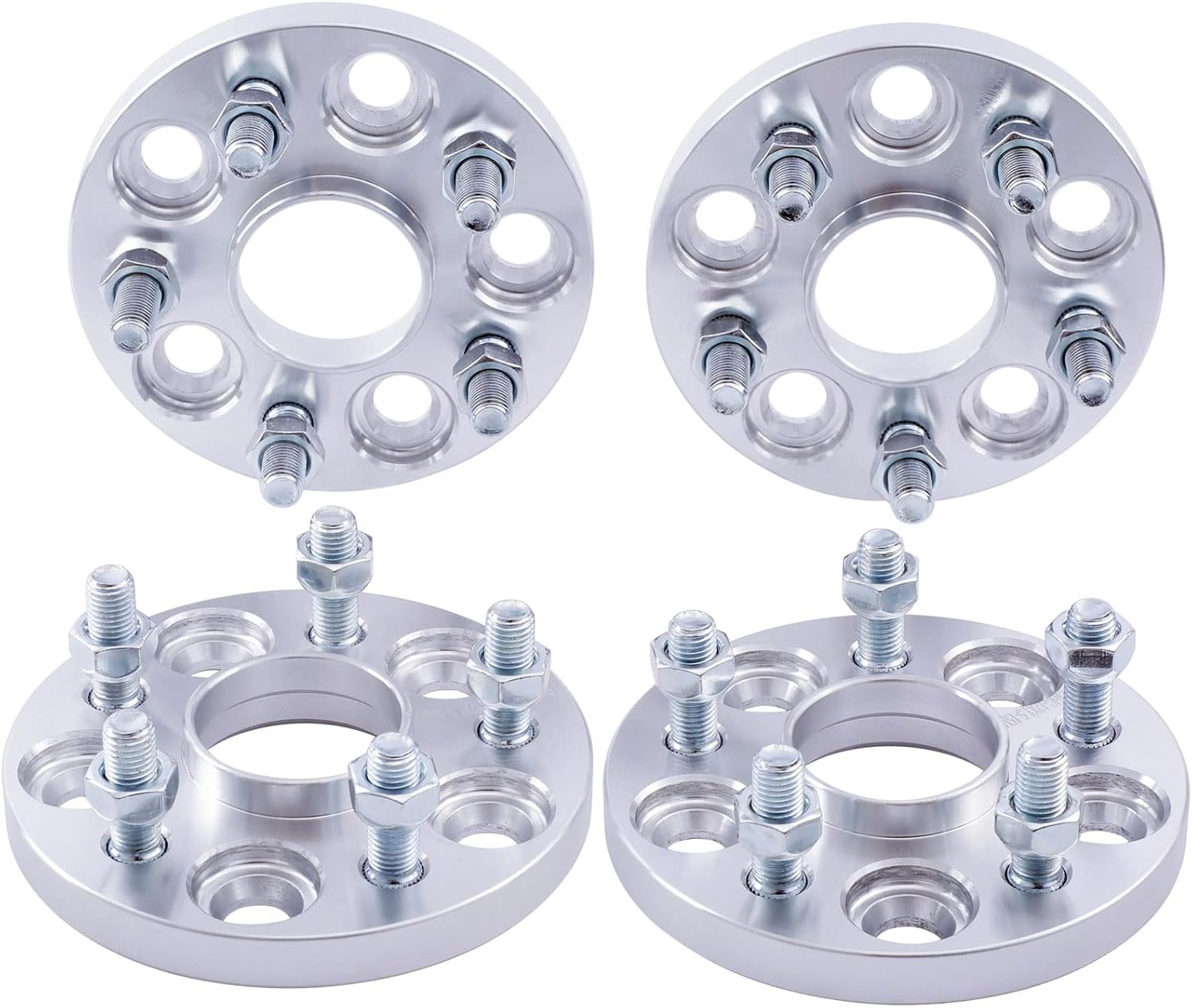 DCVAMOUS 4PC 5x4.5 Hubcentric Wheel Spacers 15mm with 12x1