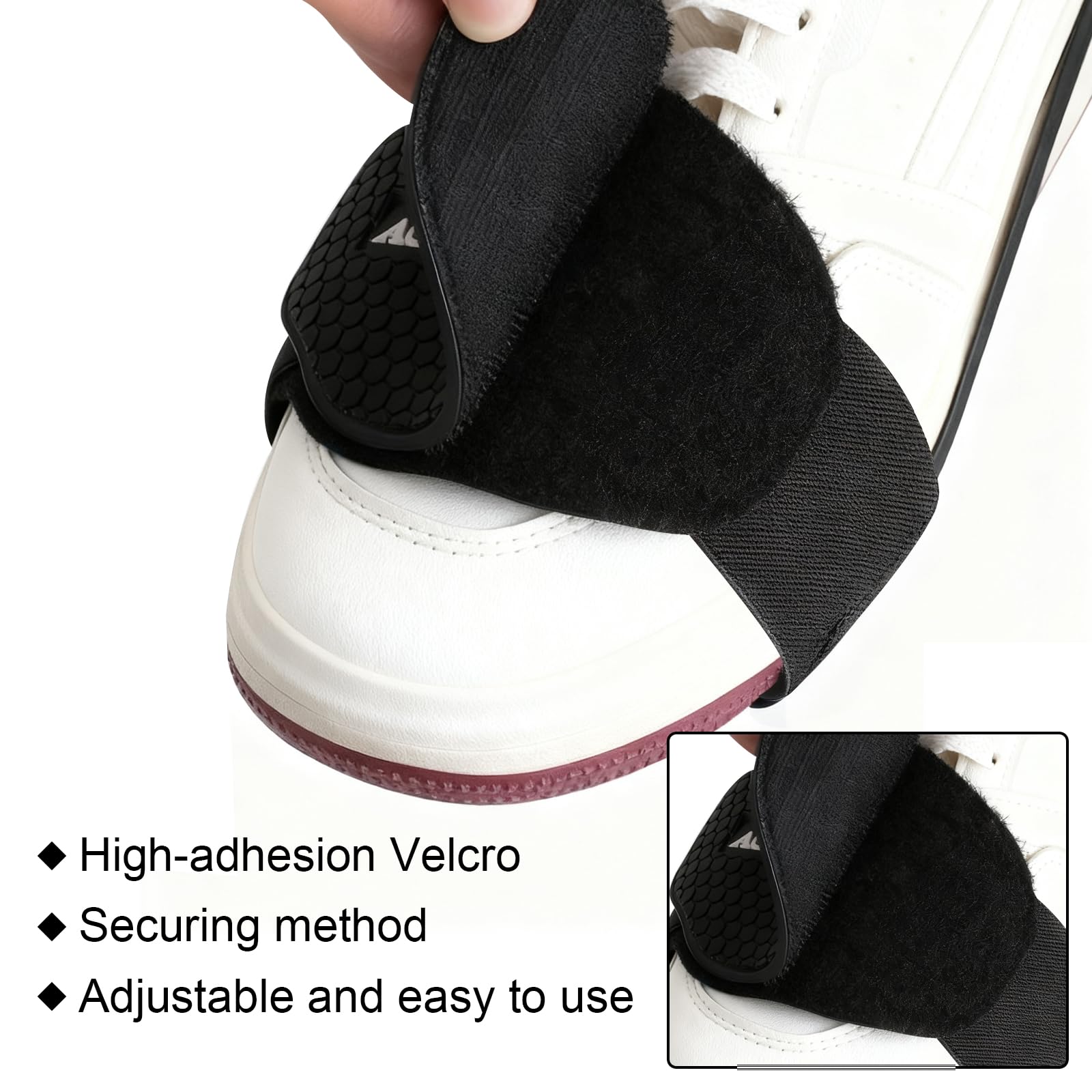 VOSSOT Proteggi Scarpe Moto Antiscivolo Chiusura a Strappo Regolabile, Copriscarpa Moto Impermeabile Gomma Resistente Adesivo Riflettente Rosso Sicurezza Notturna, Accessorio Universale Motociclisti
