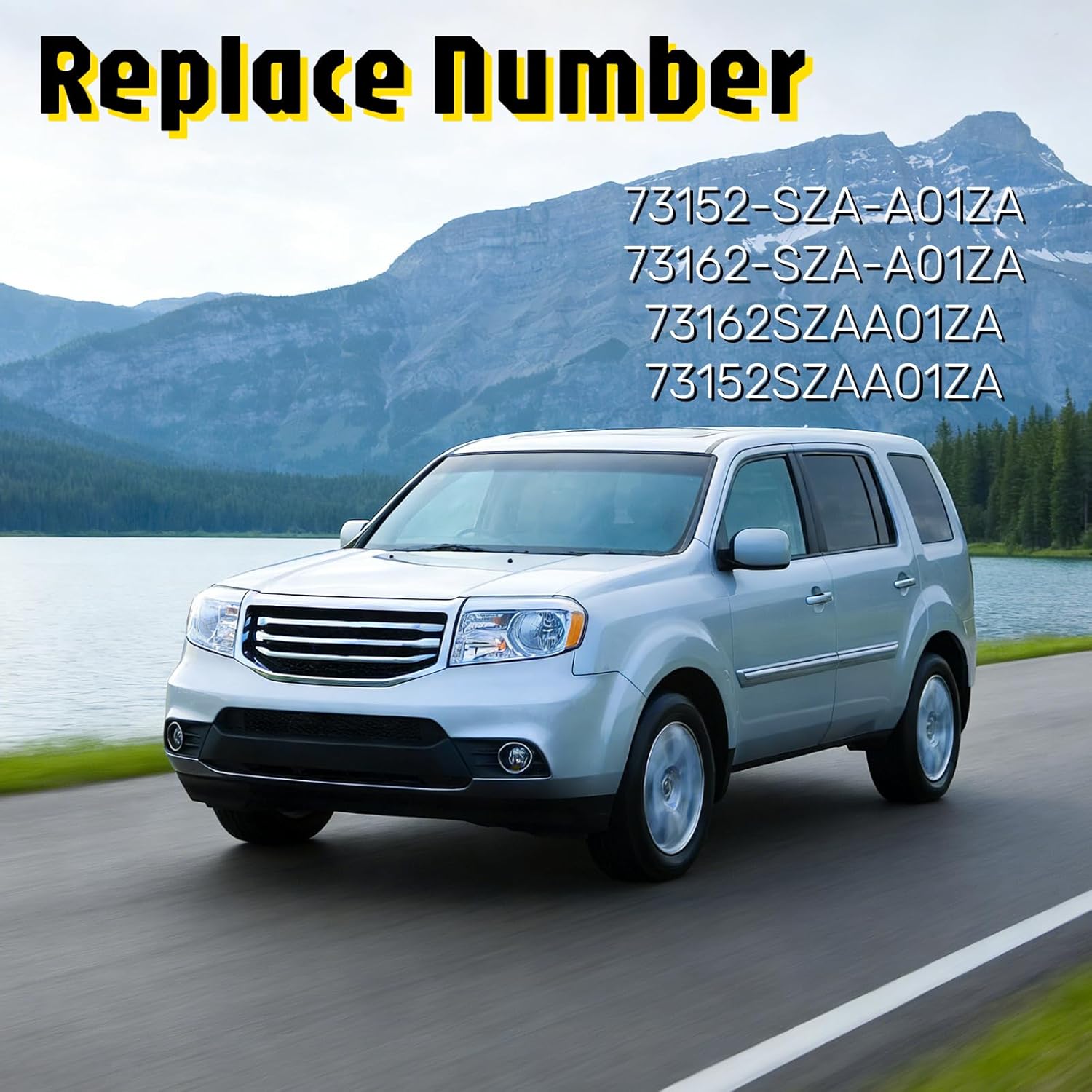 A Pillar Driver Passenger Side Windshield Trim Molding Left & Right Front Side Fit for 09-15 Honda Pilot 73162-SZA-A01ZA 73152-SZA-A01ZA