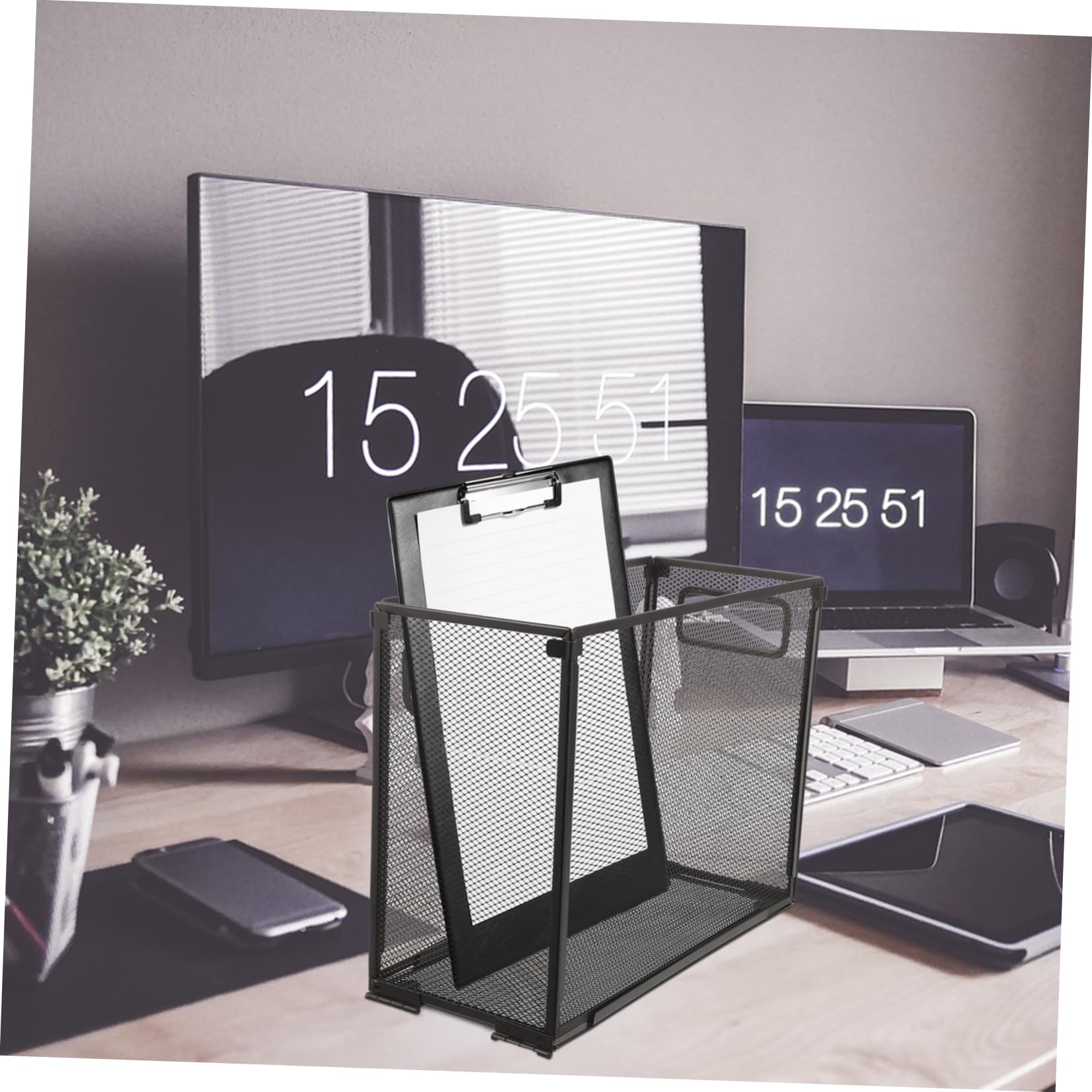 Veemoon Porte Document Boîte De Rangement Pliable pour Bureau Caisse De Classement pour Dossiers Et Documents Organisateur De Bureau Simple Et Élégant