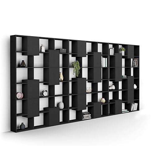 Miniatura 61 de Mobili Fiver, Estantería Iacopo XS (63.31 x 31.5 pulgadas), roble rústico, fabricada en Italia Roble rústico,Ashwood Negro,Ashwood Blanco,Efecto