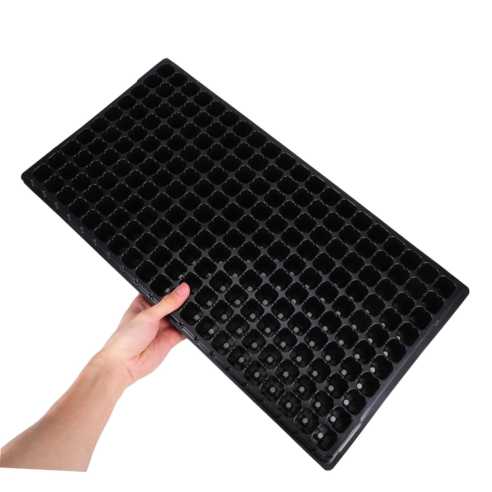 Plateau de Germination 10 Pièces 200 Cellules en PVC Noir pour Semis