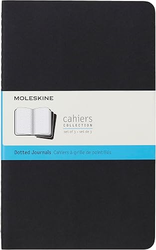 Moleskine Cahier Journal, Large, Dotted, Black (5 x 8.25)