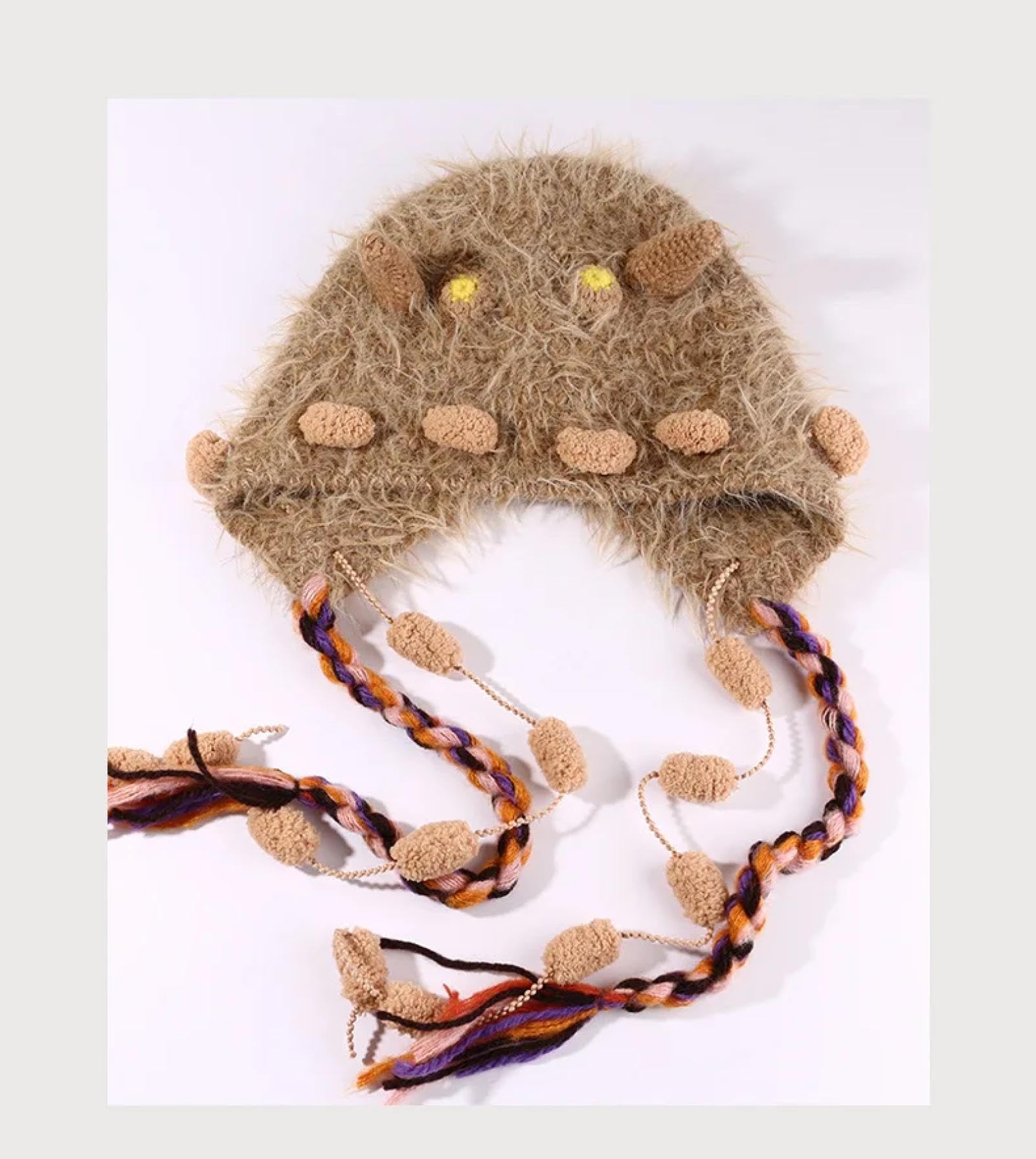 Strickmützen Hüte Mützen Caps Beanie Mütze Beanie Handgemachte Süße Lustige Strickmütze Pelzige Kleine Monstermütze Herbst Winter Warme Ohrenschutzband Russische Outdoor