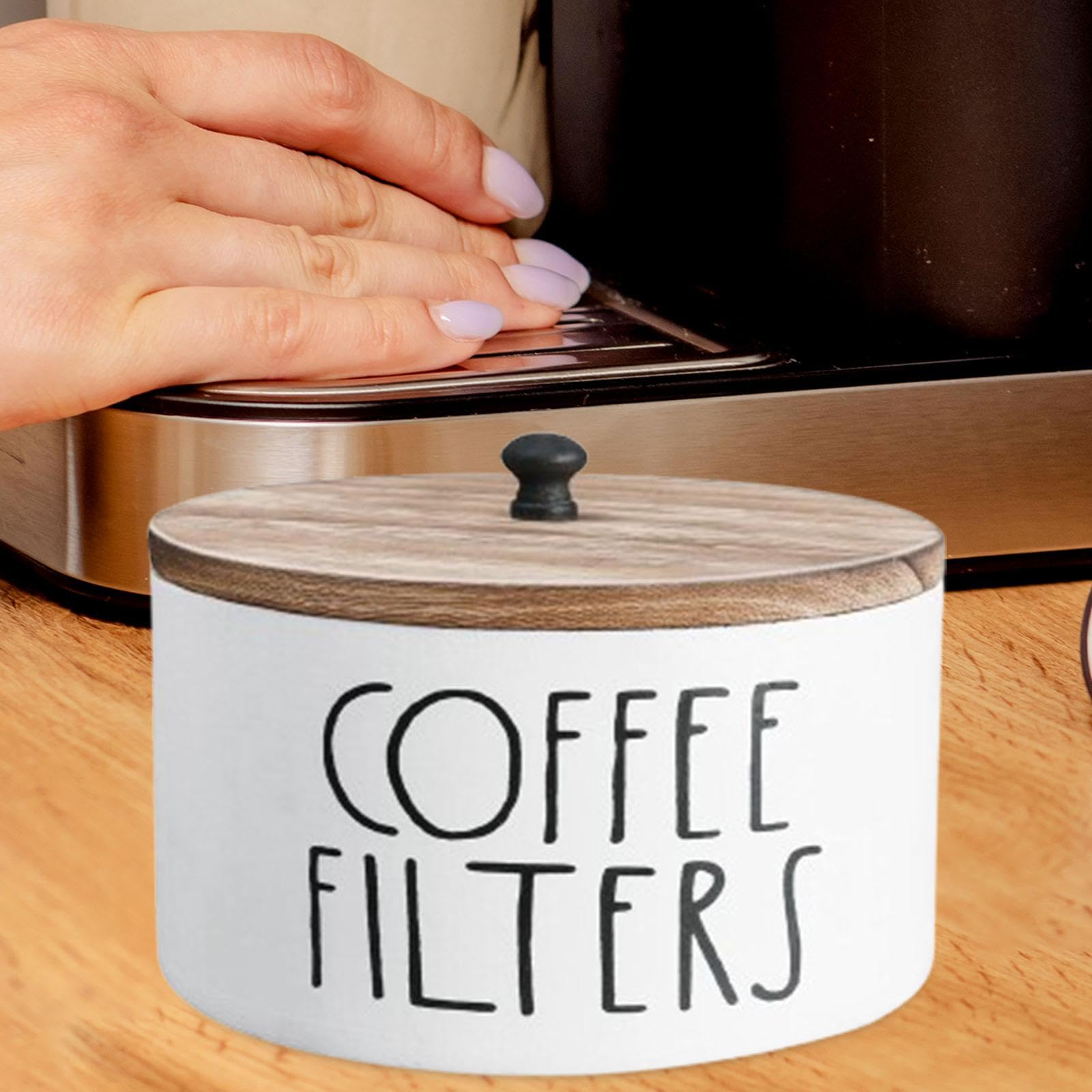 Milageto Kaffeefilterhalter, Kaffeefilterbehälter, Kaffeezubehör, Etui, Aufbewahrungsbehälter, Kaffeefilterpapierständer für die Küche