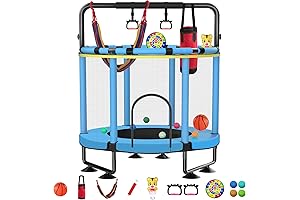 Bigger Baby Toddler Trampoline with Basketball Hoop 440 Lbs Weight Capacity Trampoline for Kids