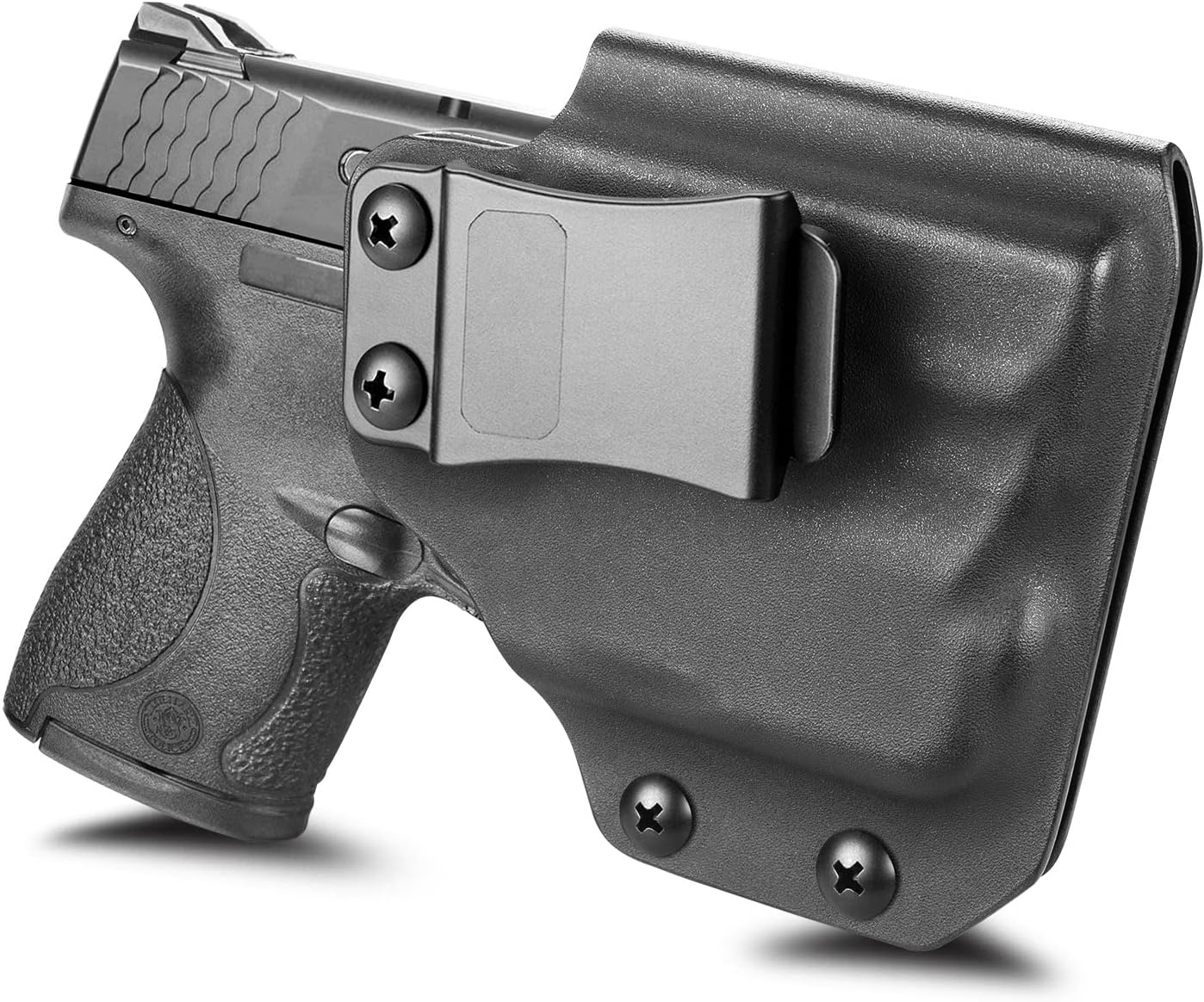 IWB Kydex Holster for S&W M&P Shield Plus 9mm / M&P Shield 9mm & .40 with TLR-6/ TLR-6 HL/TLR-6 HL G Mounted, Optics Ready, Adj Retention & Cant, Fits 1.5" -1.75" Belts, Right-Hand