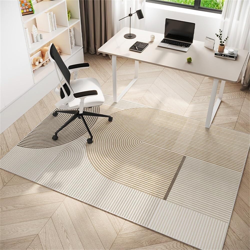 Multifunctional Wooden Floor Protector For Computer Gaming Chairs(Mediterranean,80x120cm)