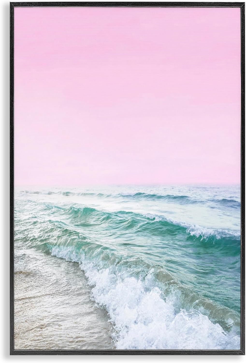 Stupell Industries Pink Winter Sea Framed Giclee Art Design by Sisi and Seb