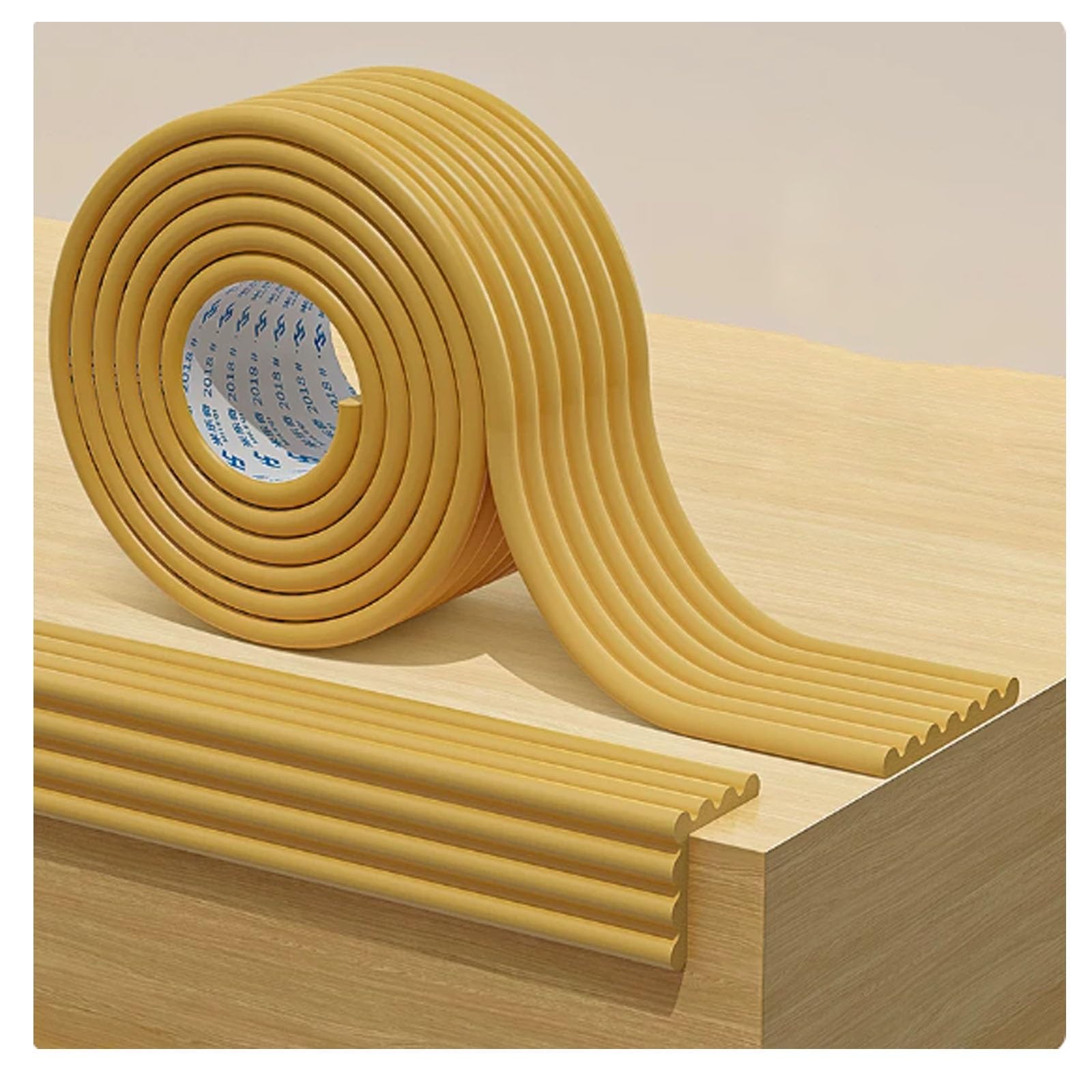 YPIOUREN Edge Guard, Proof Foam Padding, Foam Corner Protectors with Strong Adhesive Tape(Wood tone,500cm (196.9 in))