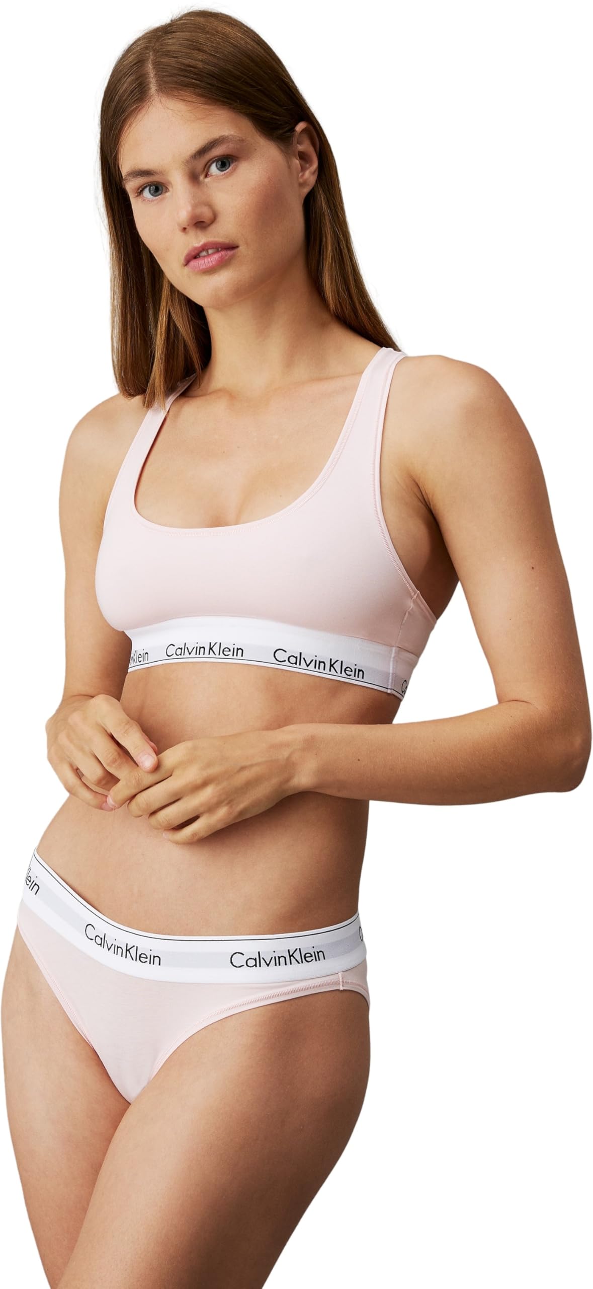 Calvin Klein - Women's Underwear - Bikini Brief - Modern Cotton - Medium Rise Waist - Signature Waistband Elastic - Brown - S