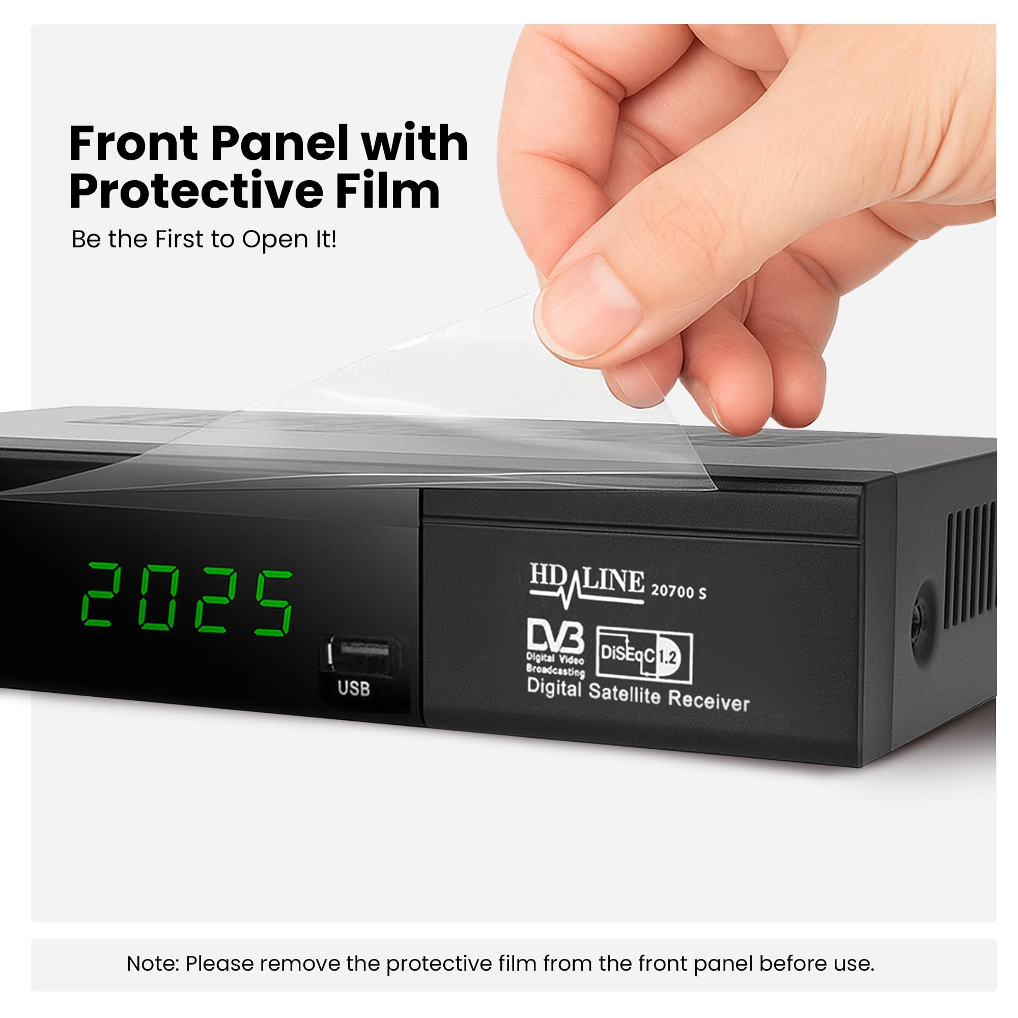 Receptor de satélite HD-Line 20700 HD DVB-S2 HD para Receptor de satélite Digital (DVB-S/S2, HDMI, SCART, 2 Puertos USB 2.0, 1080p) (preprogramado para Astra Hotbird y Türksat)