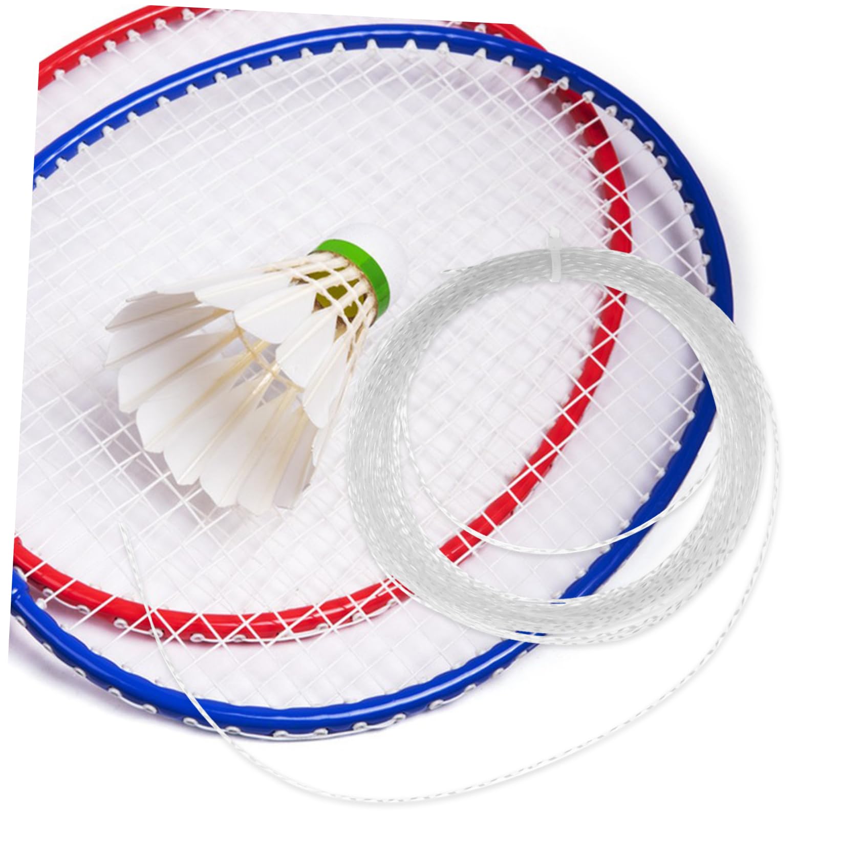 Toyvian Cuerda de Reemplazo para Pala de Bádminton de Nailon Blanco, Fácil de Usar, Adecuada para Entrenamiento de Principiantes, Resistente y Amortiguadora