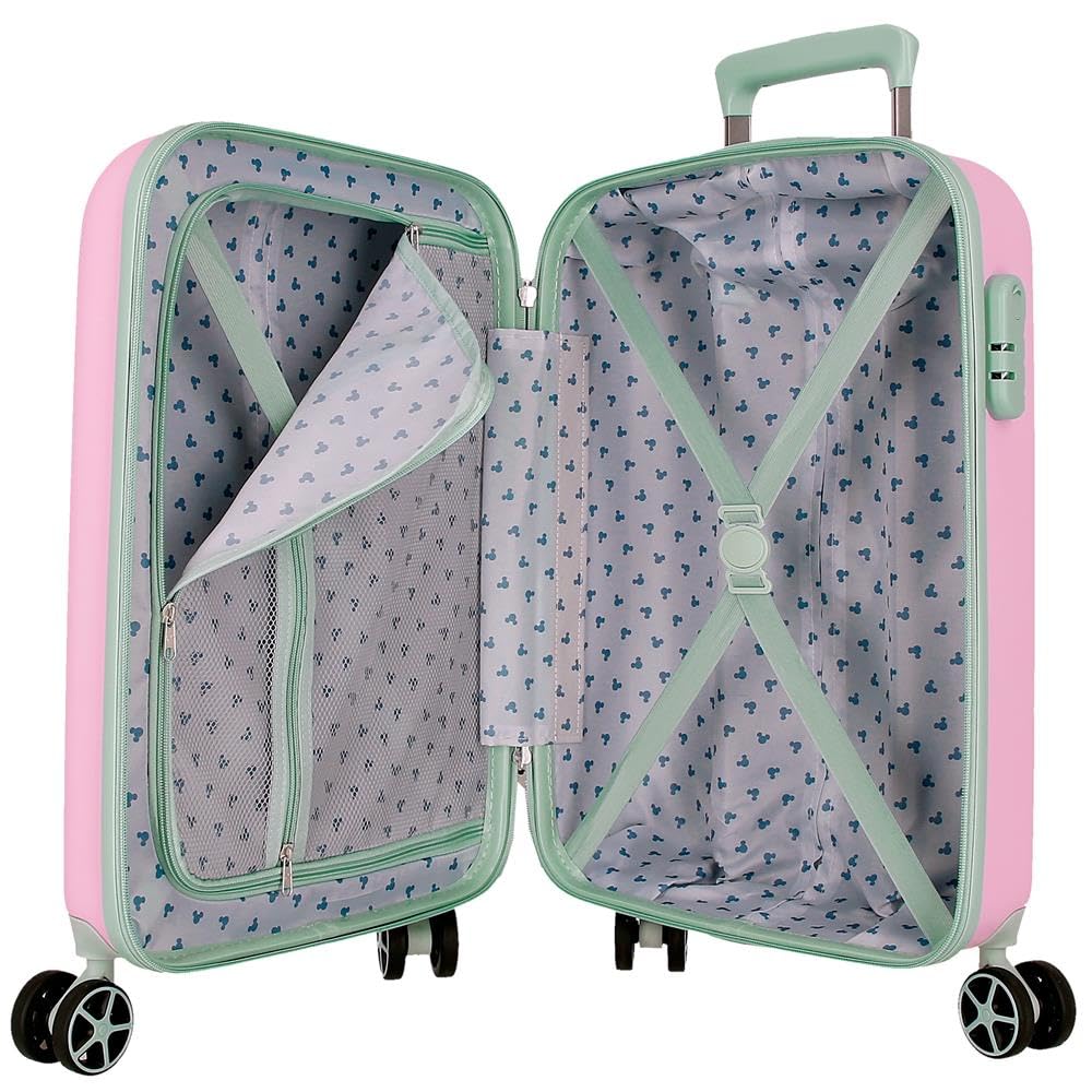 Disney Mickey Crazy Trip Walizka kabinowa różowa 36 x 55 x 20 cm twarda 2,5 kg zamek TSA ABS 2,5 kg 39,6 l bagaż podręczny, Różowy kolor, Talla única, walizka kabinowa