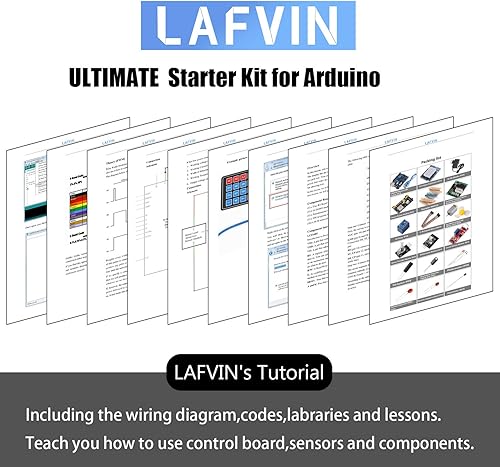 Miniatura 6 de LAFVIN Kit de inicio definitivo con placa R3 Mega2560 Mega328 Nano Compatible con Arduino IDE con tutorial