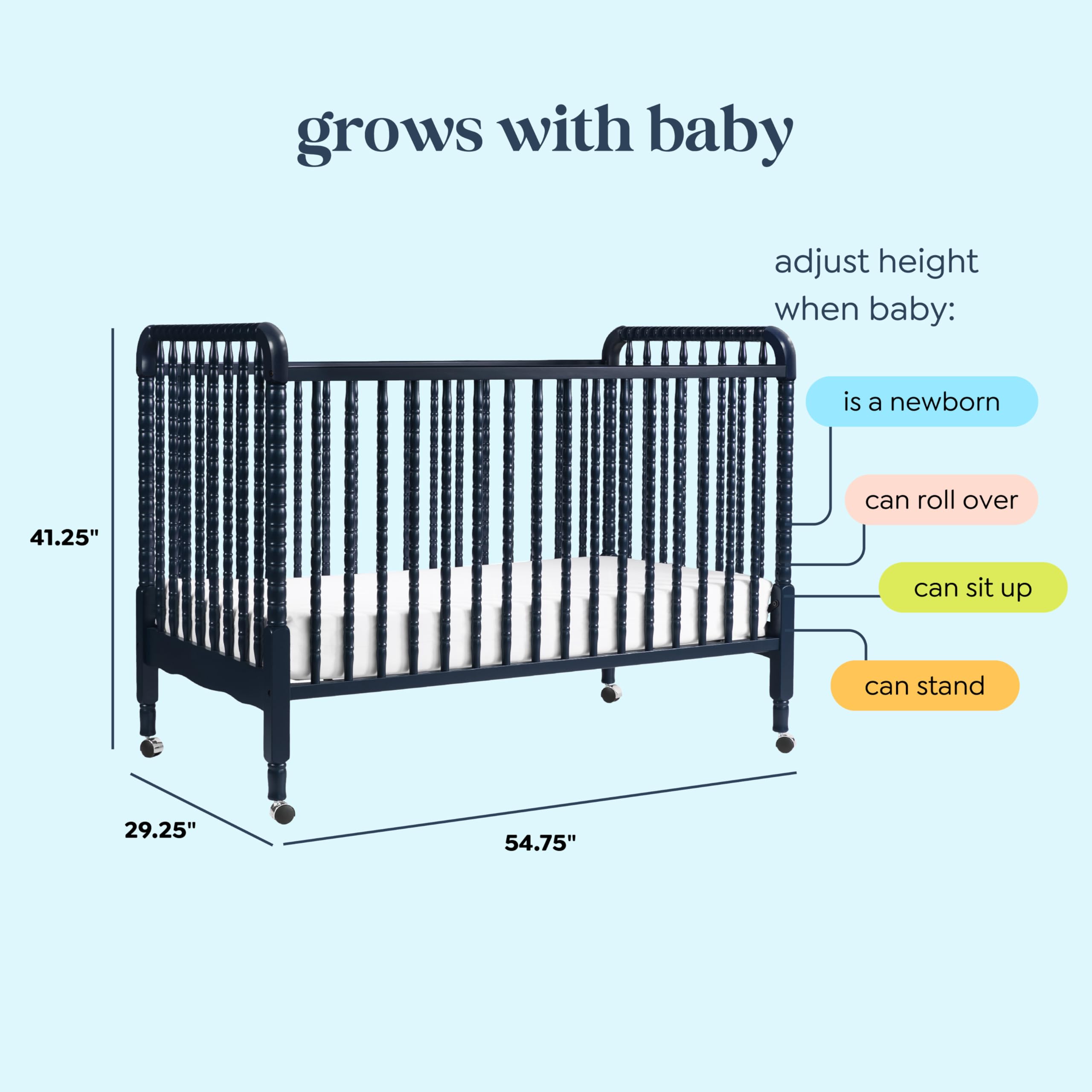Amazon.com: daVinci Jenny Lind 3-in-1 Baby Crib Convertible to