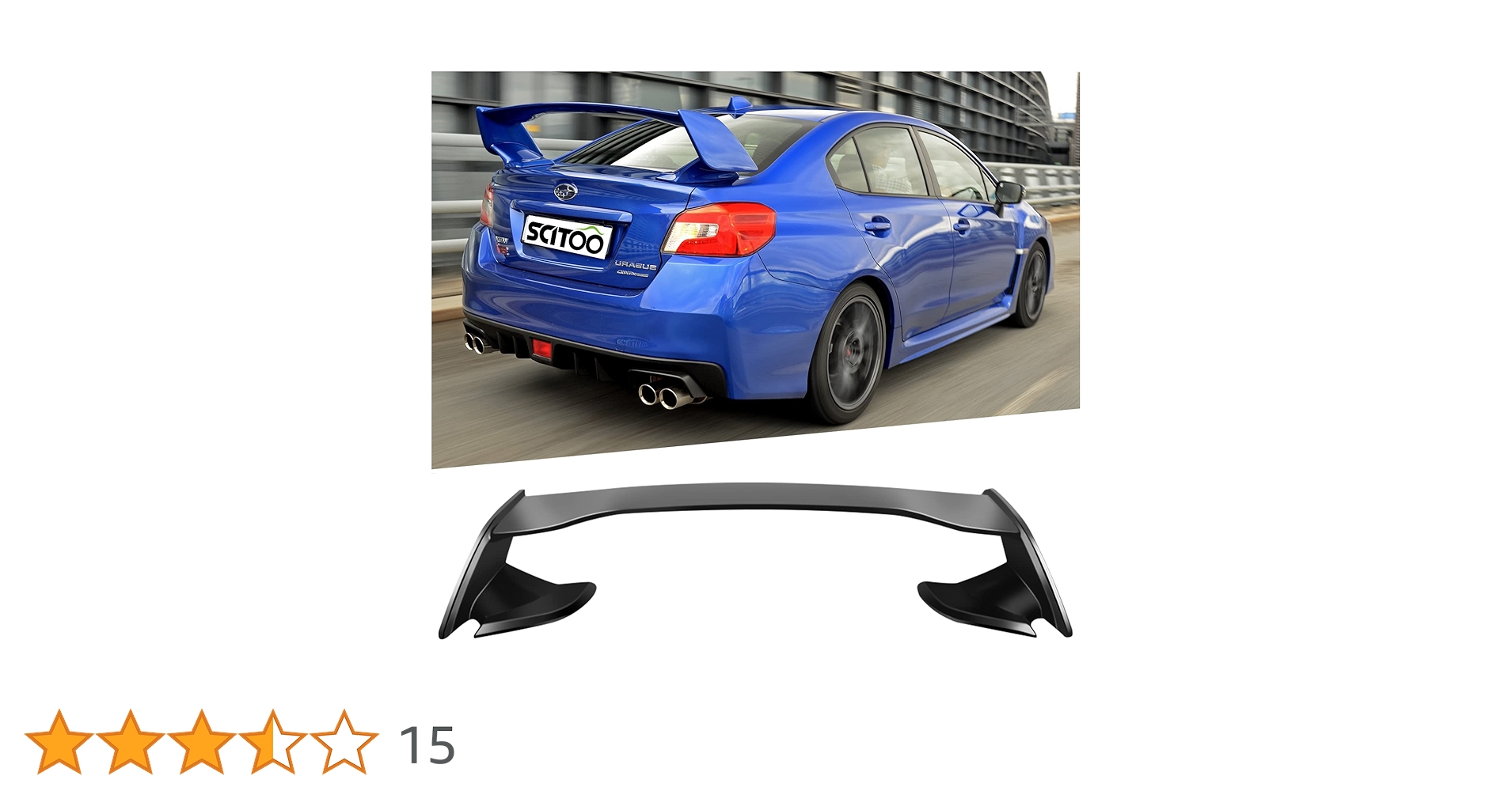 Amazon | SCITOO リアトランクスポイラーウィング WRX用 ボルトオン