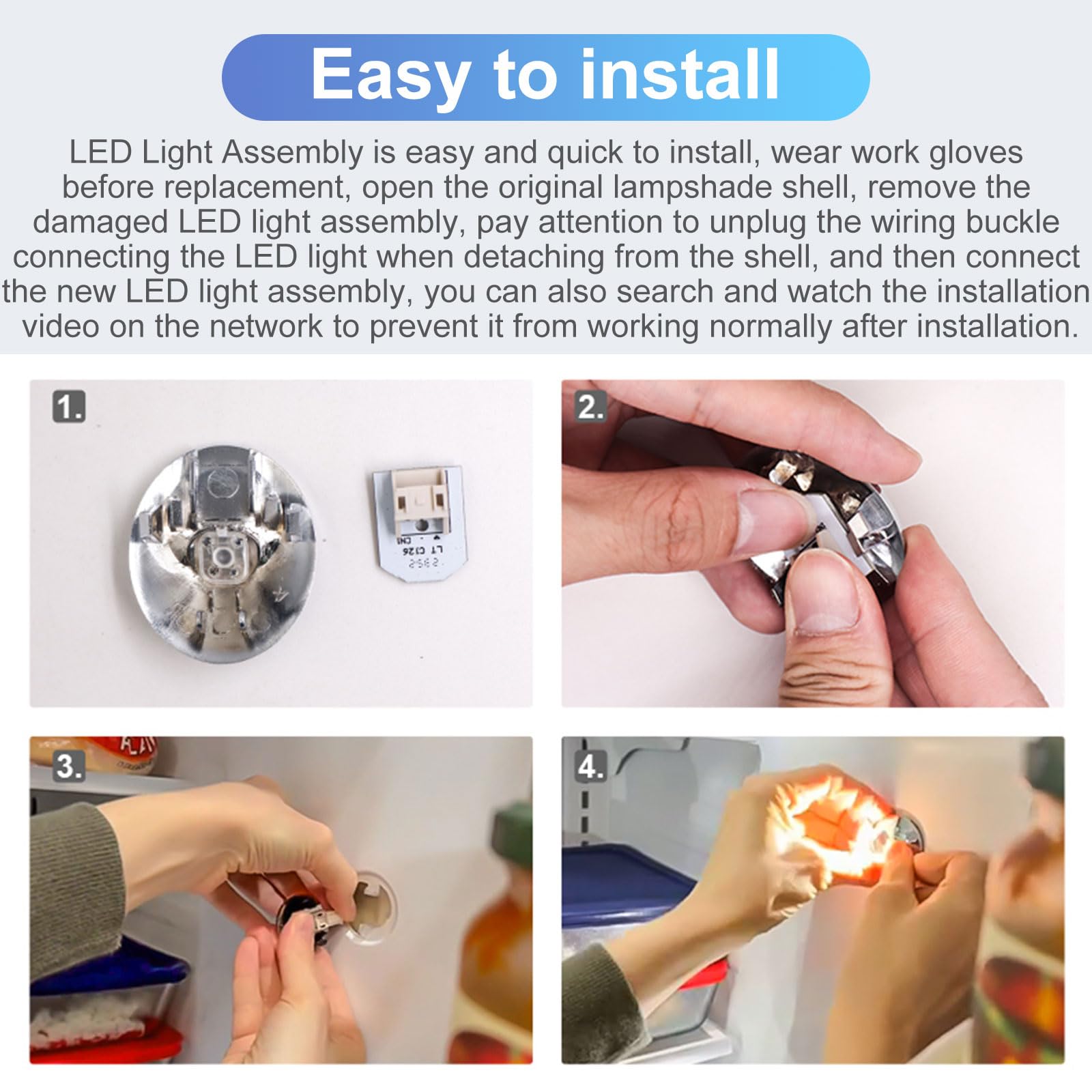 Amazon.com: Aulpq Refrigerator LED Light Assembly WR55X11132 for