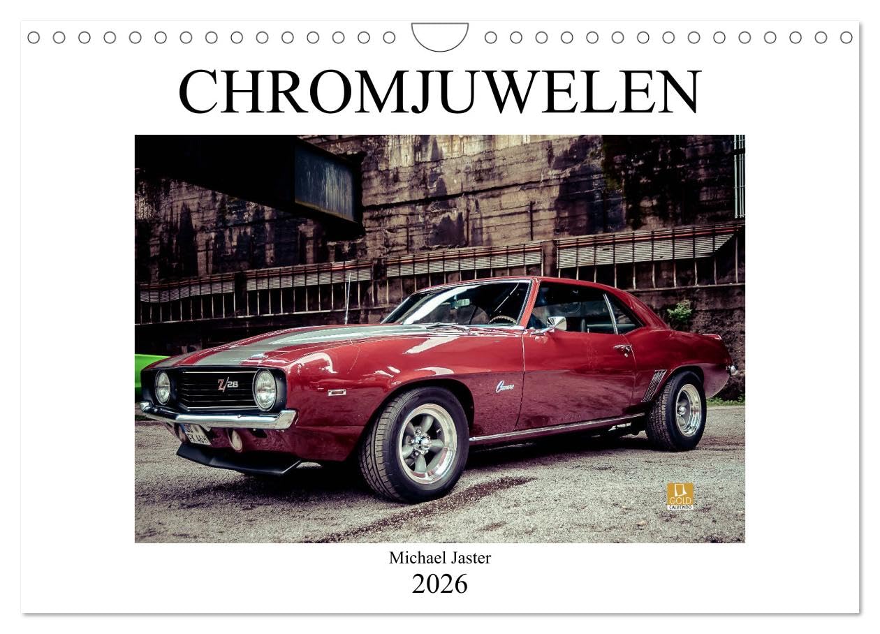 Chromjuwelen von Michael Jaster (Wandkalender 2026 DIN A4 quer), CALVENDO Monatskalender: Wunderschöne klassische Fahrzeuge aus dem letzten Jahrhundert