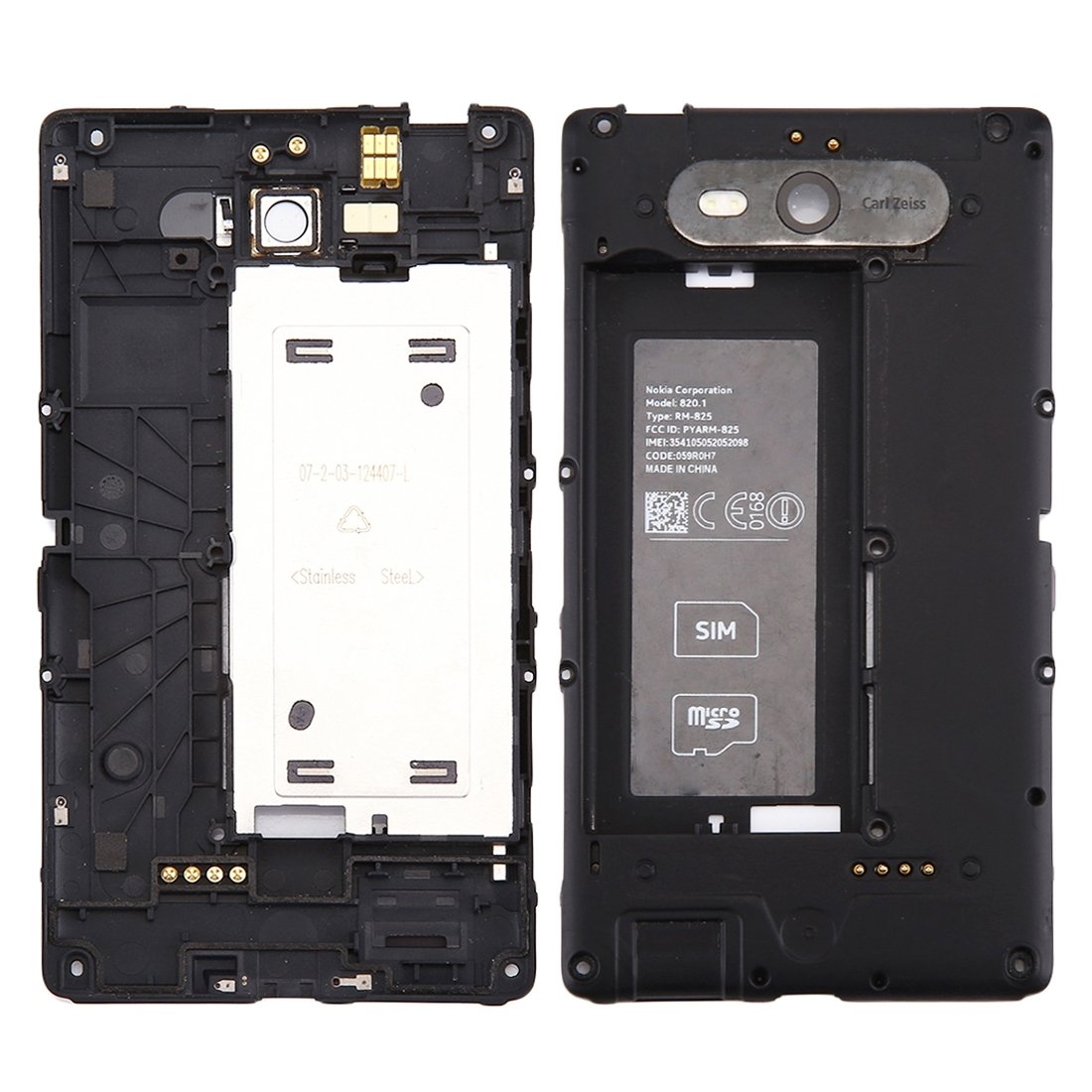 Repair Parts Compatible With Nokia Lumia 820 Middle Frame Bezel
