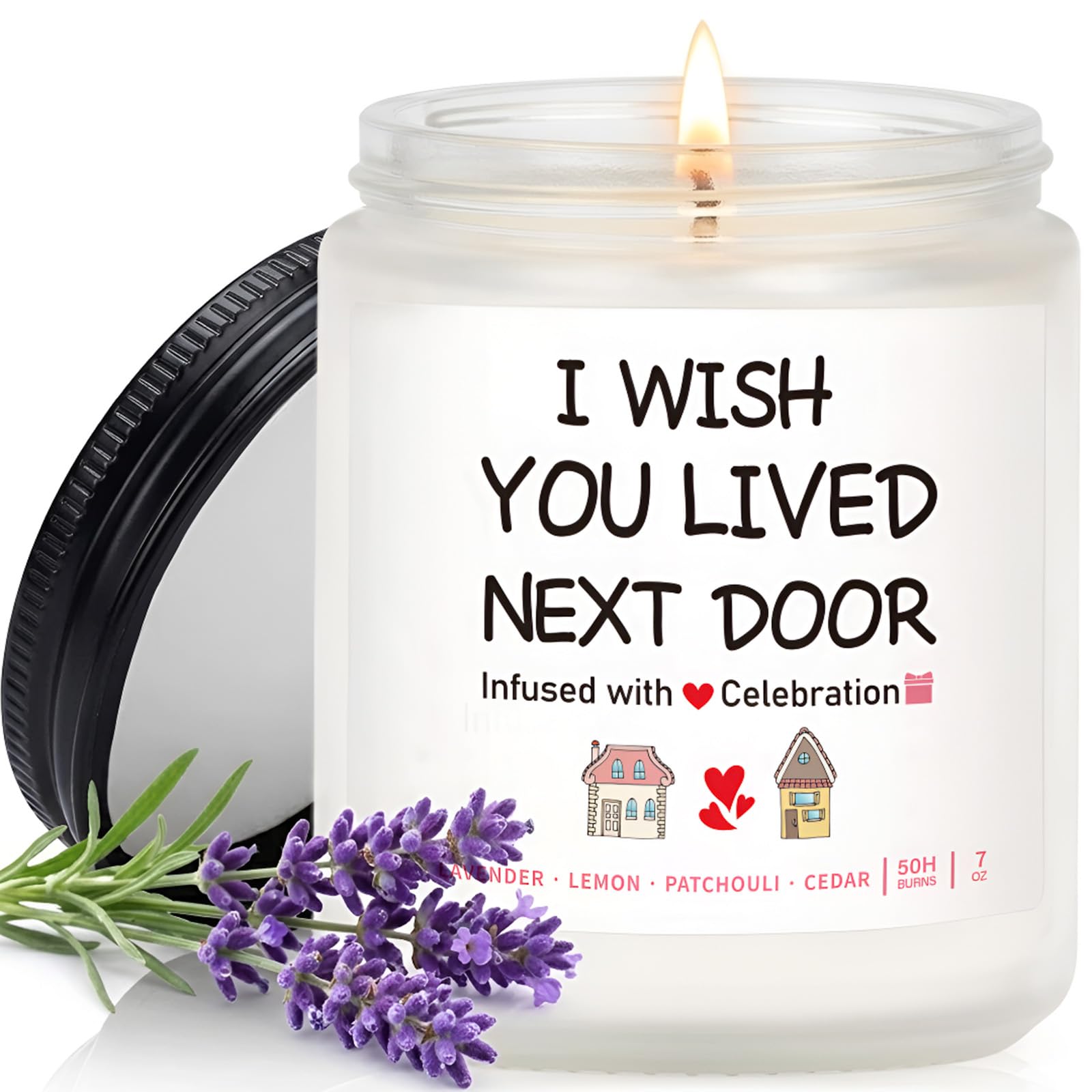Vivajoy Women's Best Friend Gifts-01 Bestie Gifts – Valentine’s Day Gifts For Her, Romantic Candle Birthday Gift For Girlfriend, Wife, Best Friend,, Lavender Scented Candle, Funny Valentine Gift For