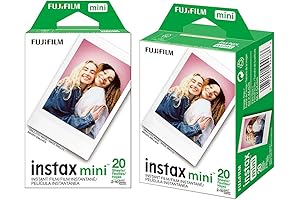 Instax Mini Film, 2 x 10 Shoots X 2Pack (Total 40 Shoots) Value Set