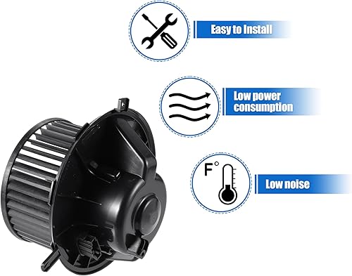 Miniatura 3 de X AUTOHAUX Conjunto del motor del ventilador del calentador de HVAC compatible para Volkswagen No.1K1819015