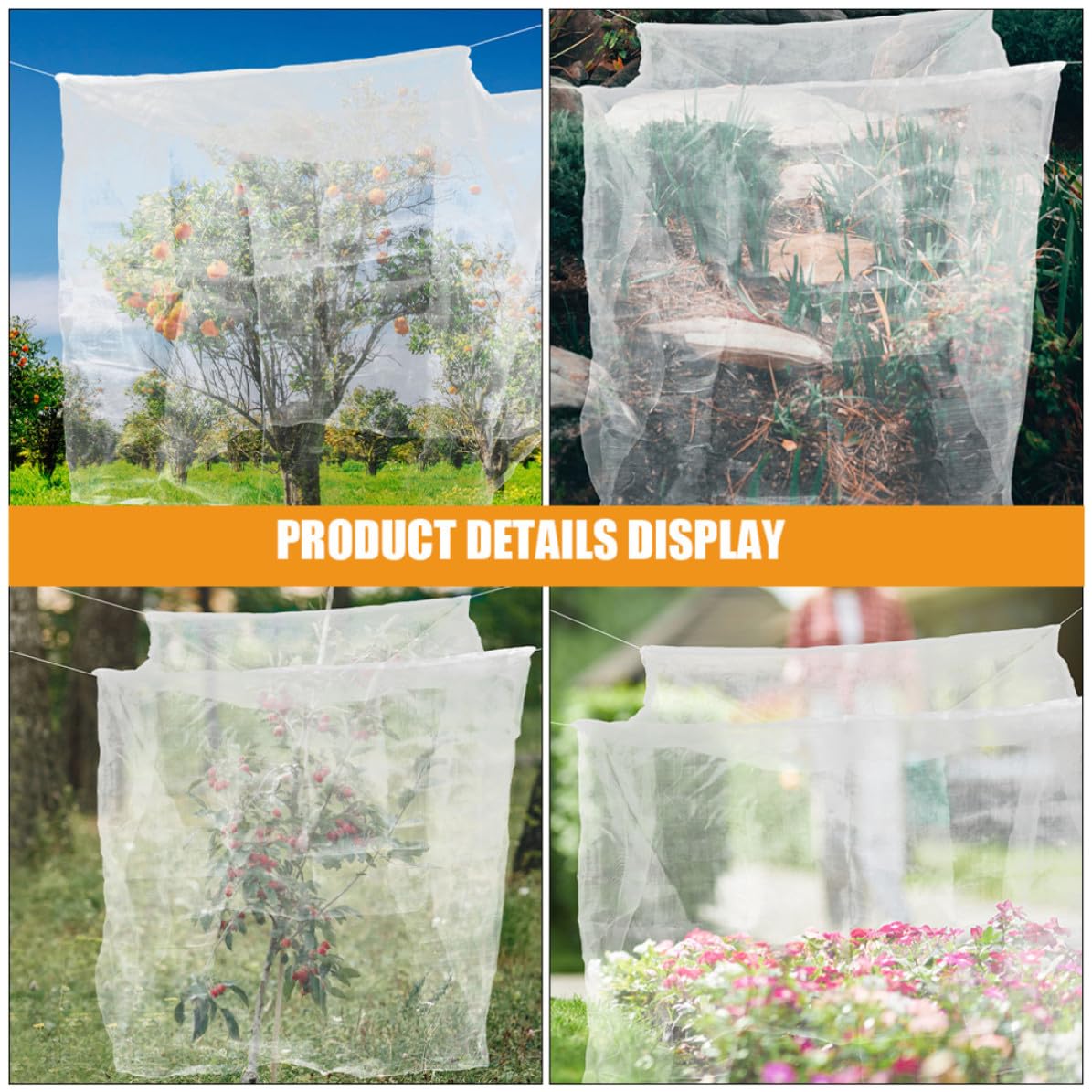 Malla Antipájaros Transparente Mx2m de Polietileno para Jardín