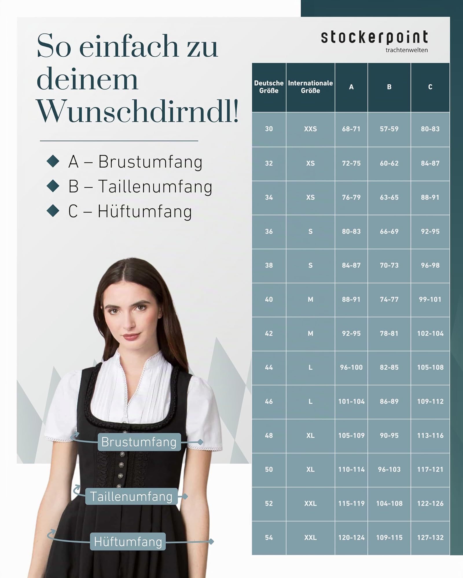 Stockerpoint Damen Dirndl Zenta3 I Größe 34-54 I Trachtenkleid mit liebevollen Details & praktischer Schubtasche I Bequem & pflegeleicht I Perfekt für Volksfest & Festlichkeiten – Bild 5
