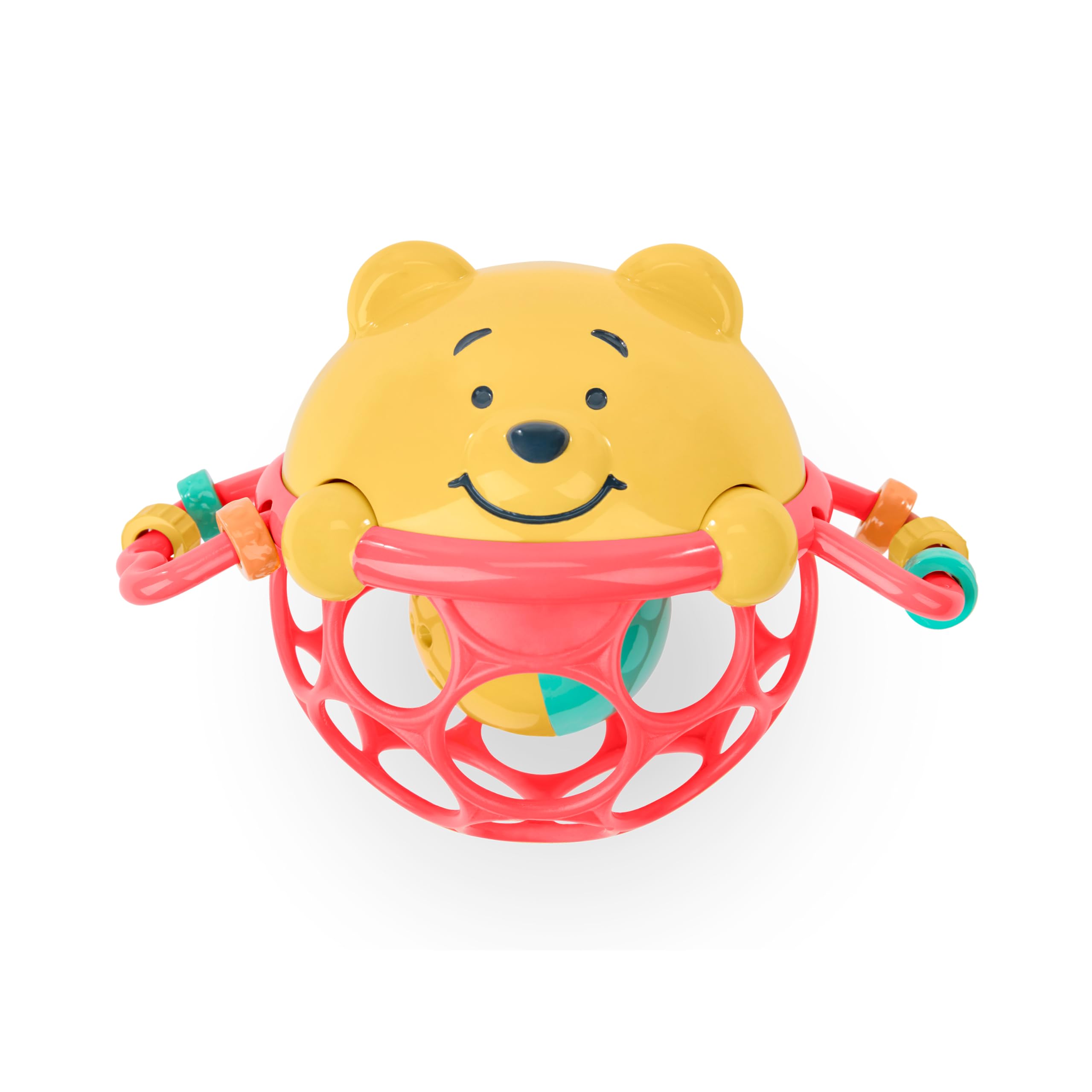 Bright Starts, Sonaglio Jingle & Shake Disney Baby Winnie The Pooh, Tecnologia Oball Facile da Afferrare, Unisex, Neonato e Oltre, Design Morbido e Sicuro per Le Prime età