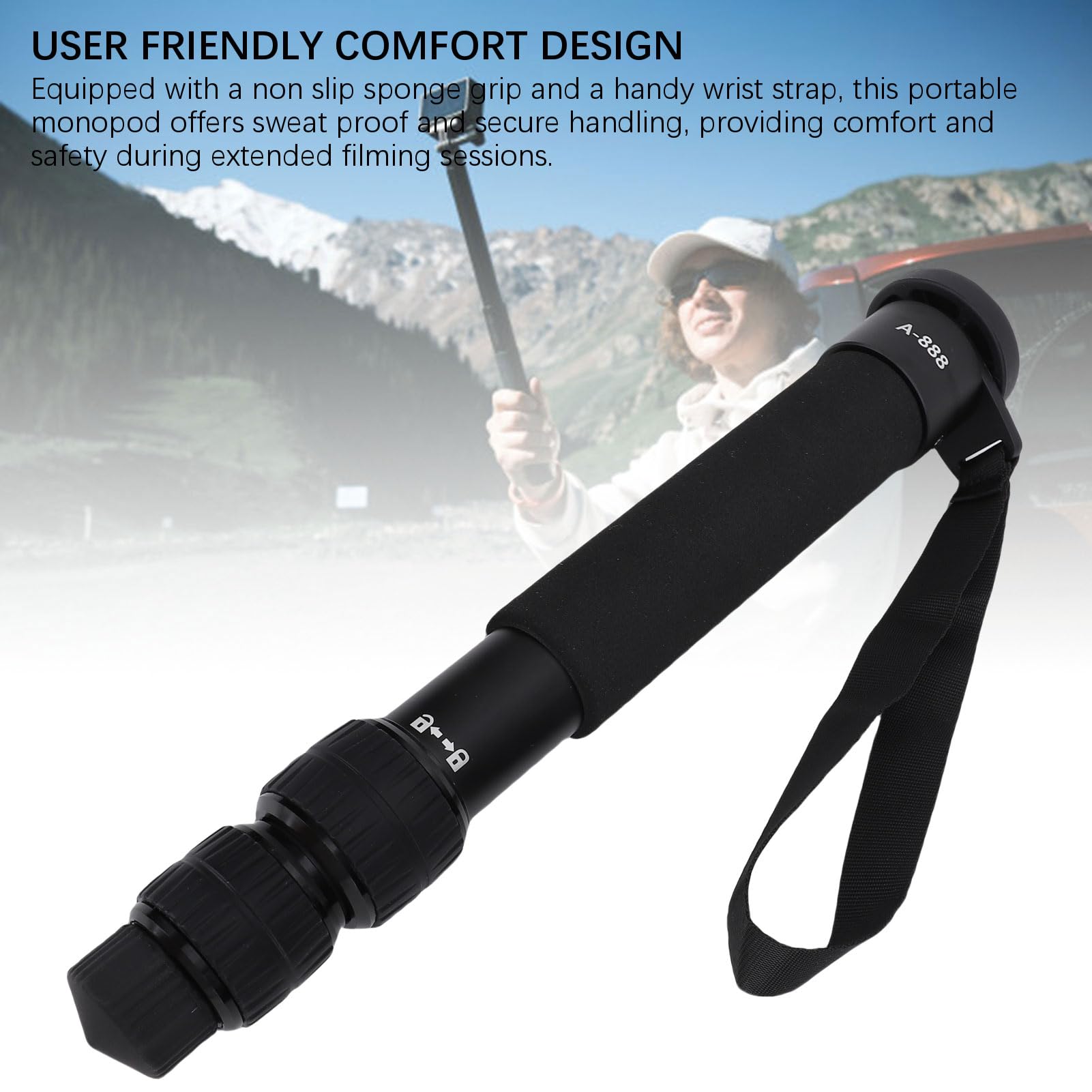 Sxhlseller Statyw Monopod do Aparatu, 155 Cm Aluminiowy 7-sekcyjny,