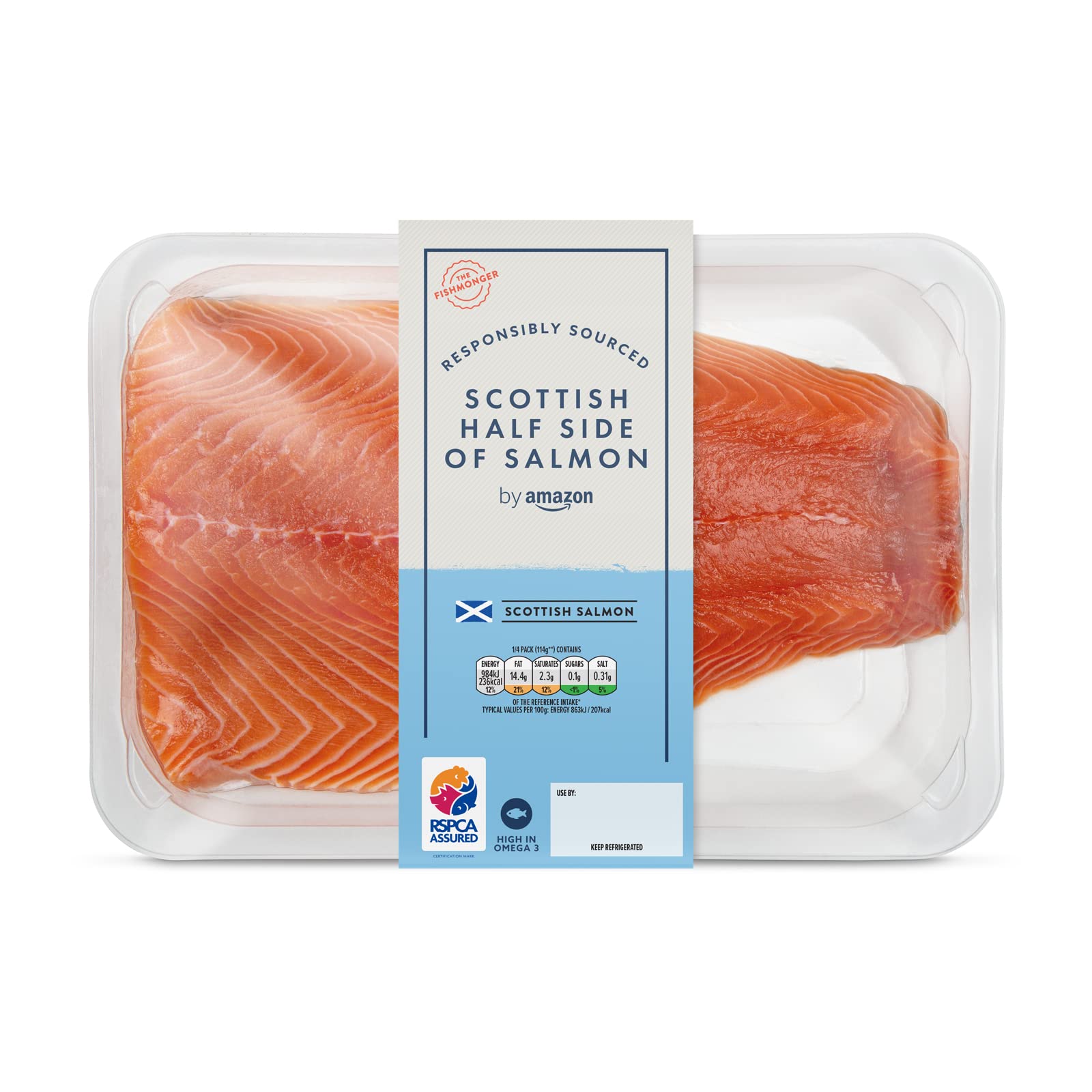 by Amazon Scottish Half Salmon Side, 500g