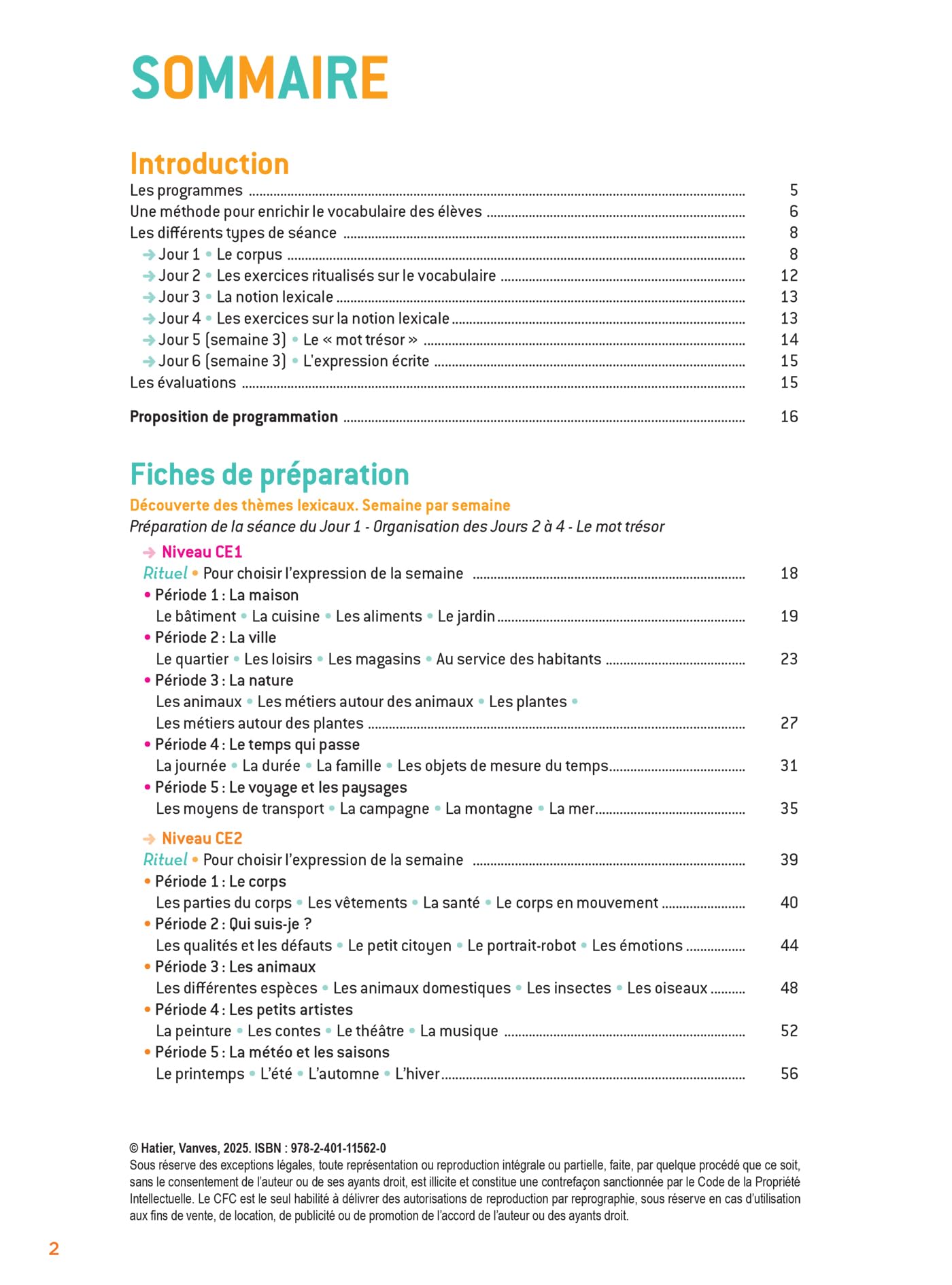 En route pour le vocabulaire ! CE - Ed. 2025 - Fichier de l'enseignant