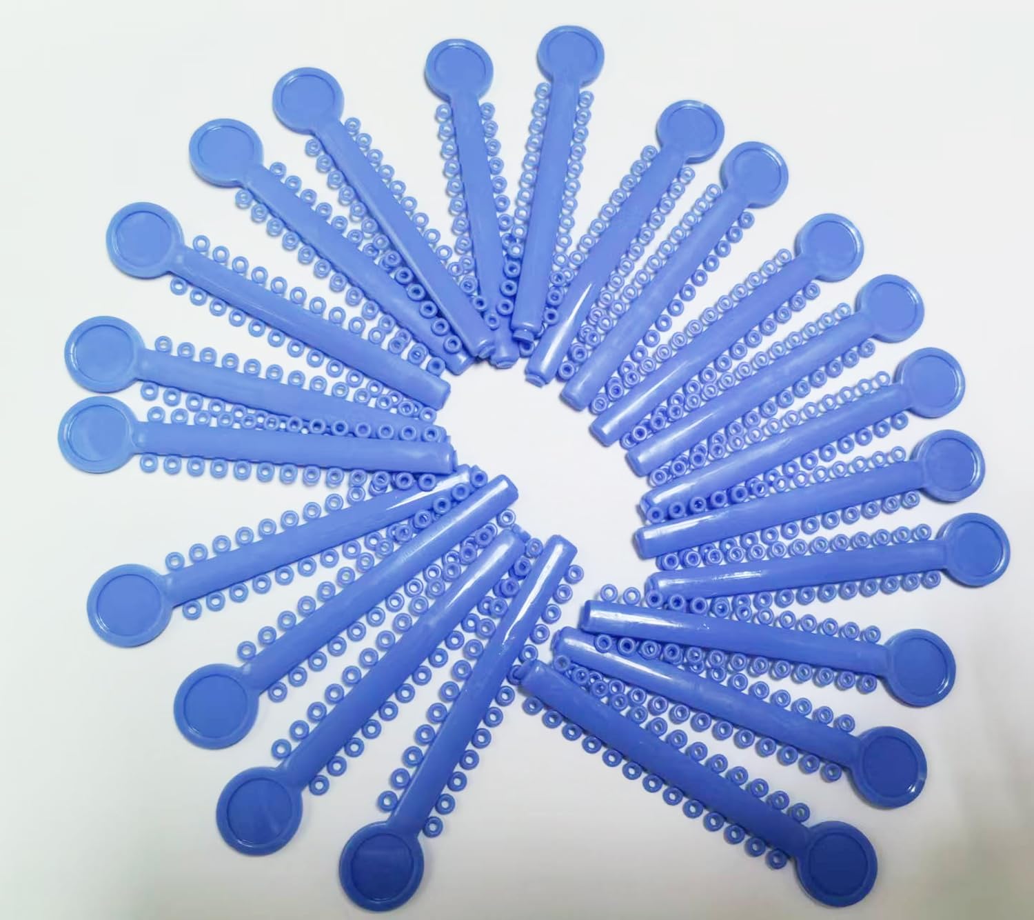 Orthodontic Ligature Ties Orthodontic Elastomeric O-rings Braces Rubber Bands(1040pcs) (Lake Blue)