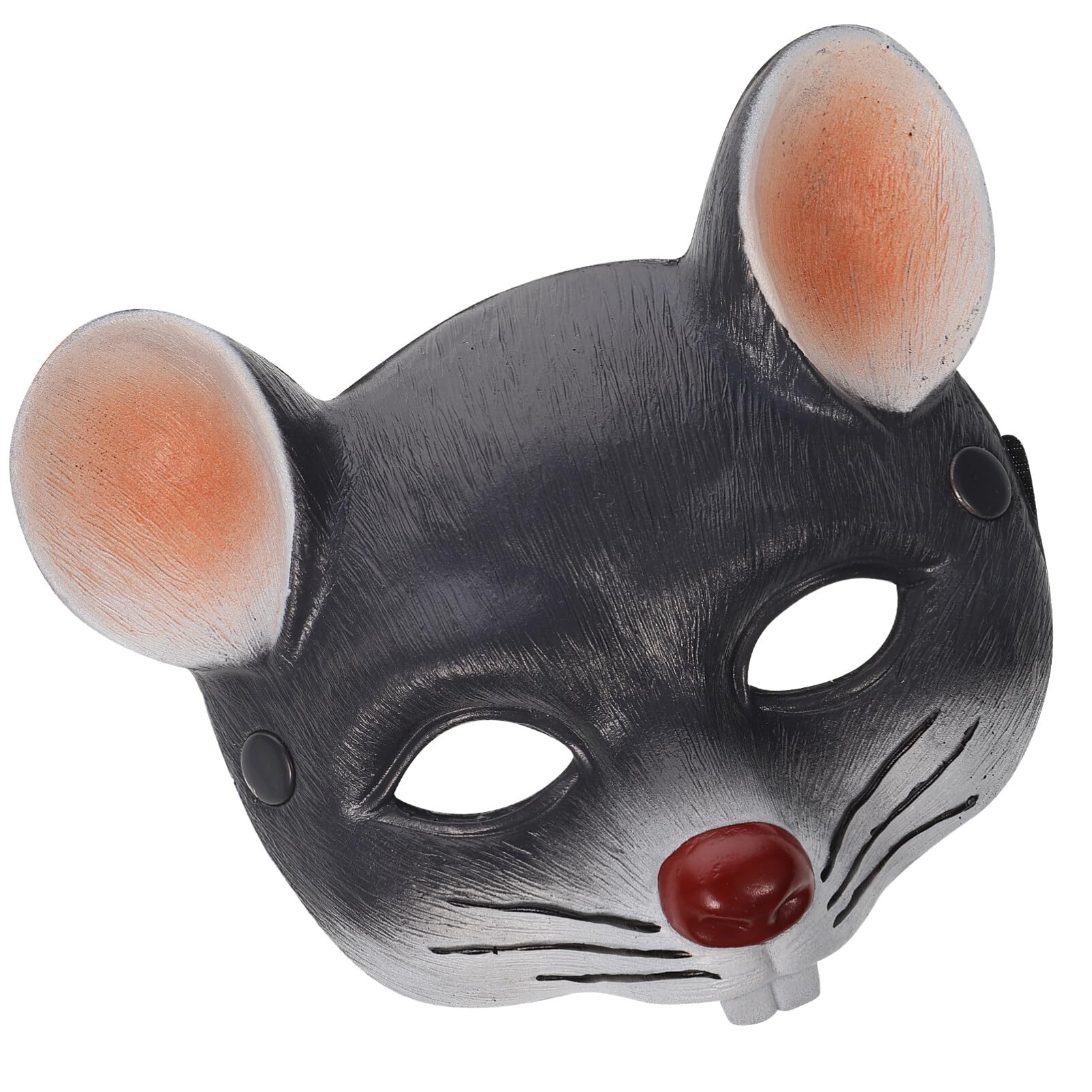 jojofunyjojofuny Carnival Grey Rat Mask, Scar Rat Head Mask Half Face Mask Animal Mouse Mask Animal Mask 3D Mouse Mask Halloween Mask for Halloween Cosplay Party Props Halloween